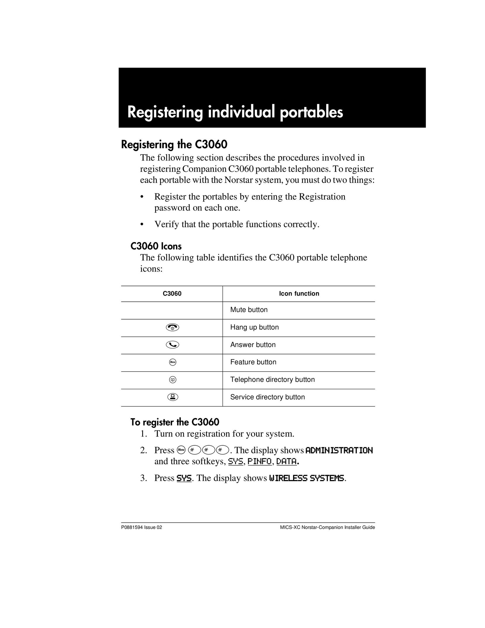 Nortel Networks 03050 Telephone User Manual