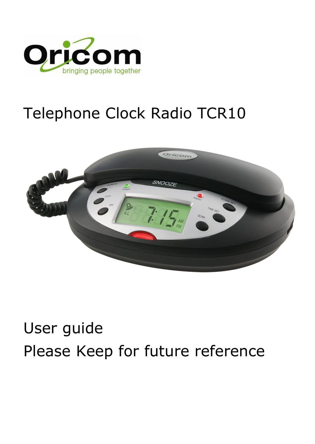 Oricom TCR10 Telephone User Manual