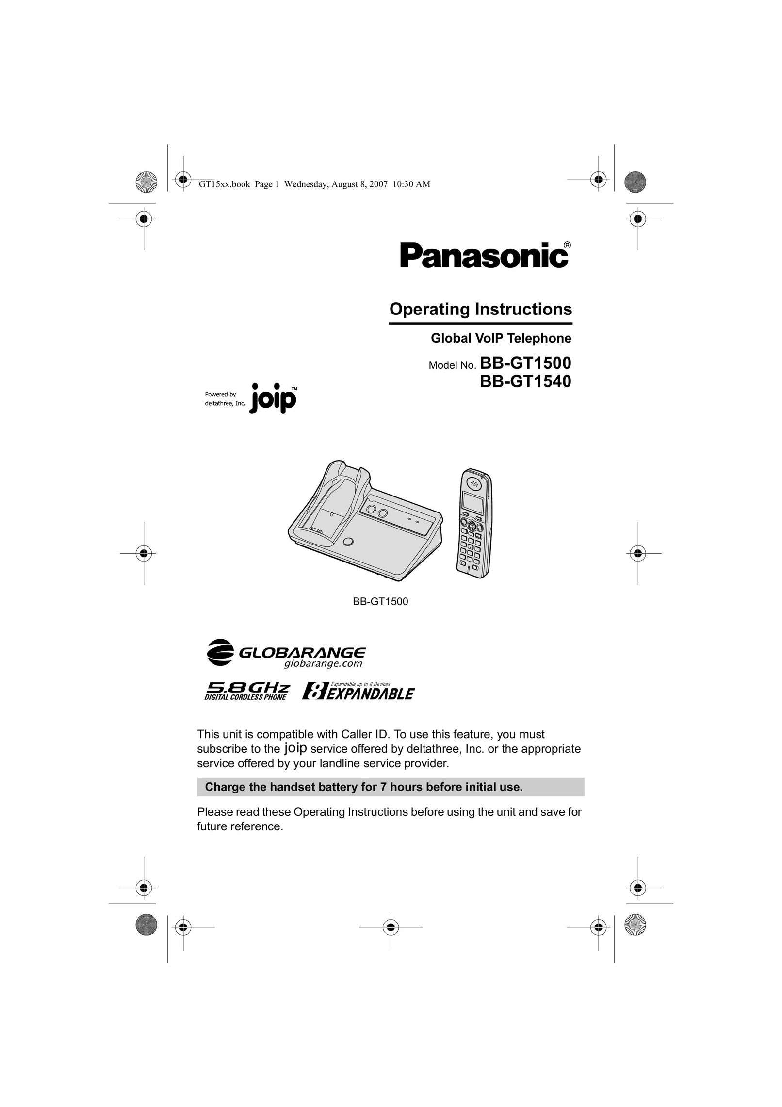 Panasonic BB-GT1540 Telephone User Manual