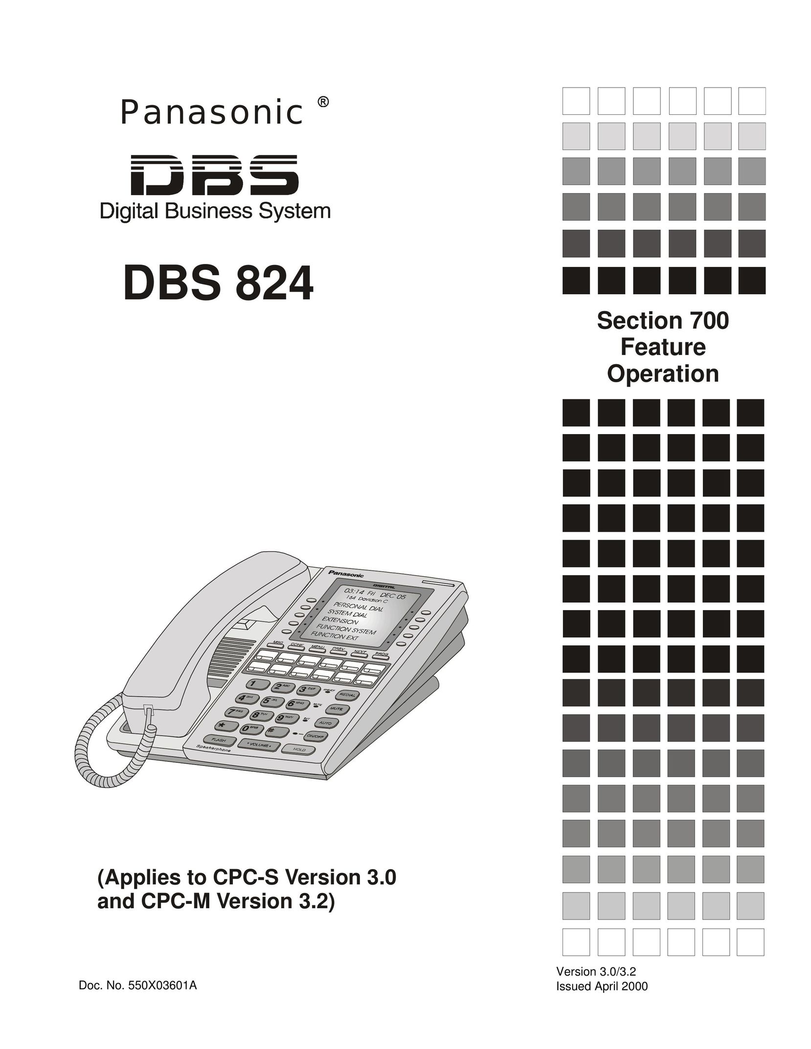 Panasonic DBS 824 Telephone User Manual