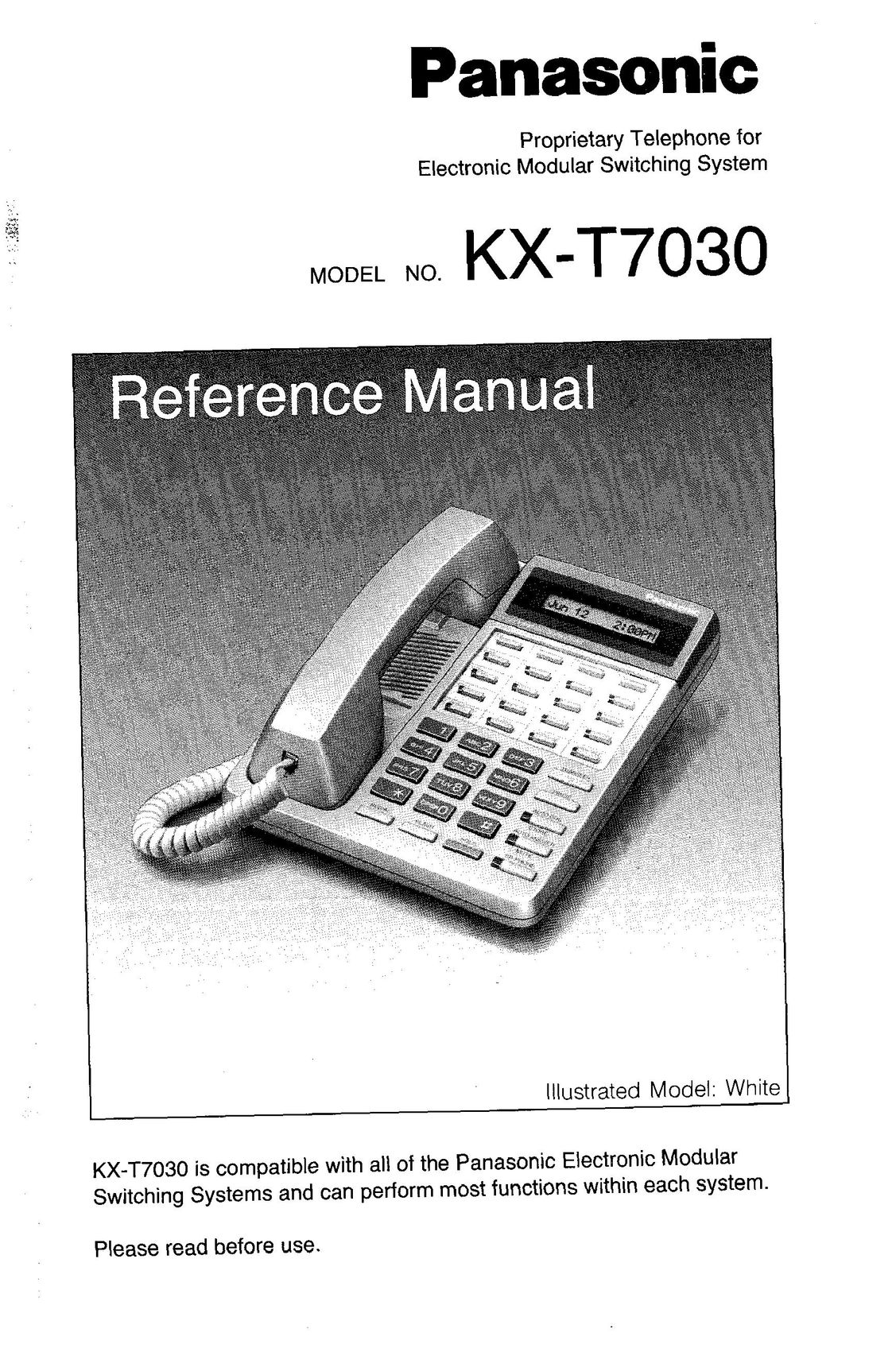 Panasonic electronic modular switching system Telephone User Manual