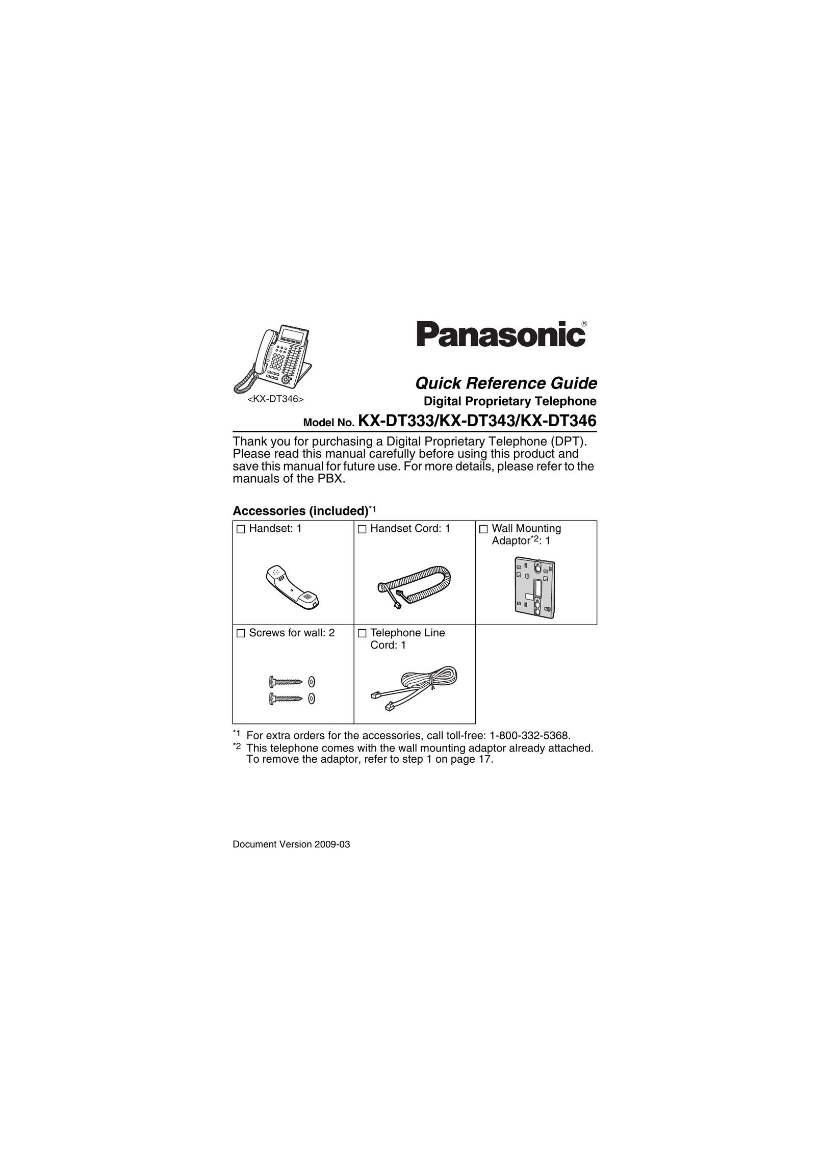 Panasonic KX-DT343 Telephone User Manual
