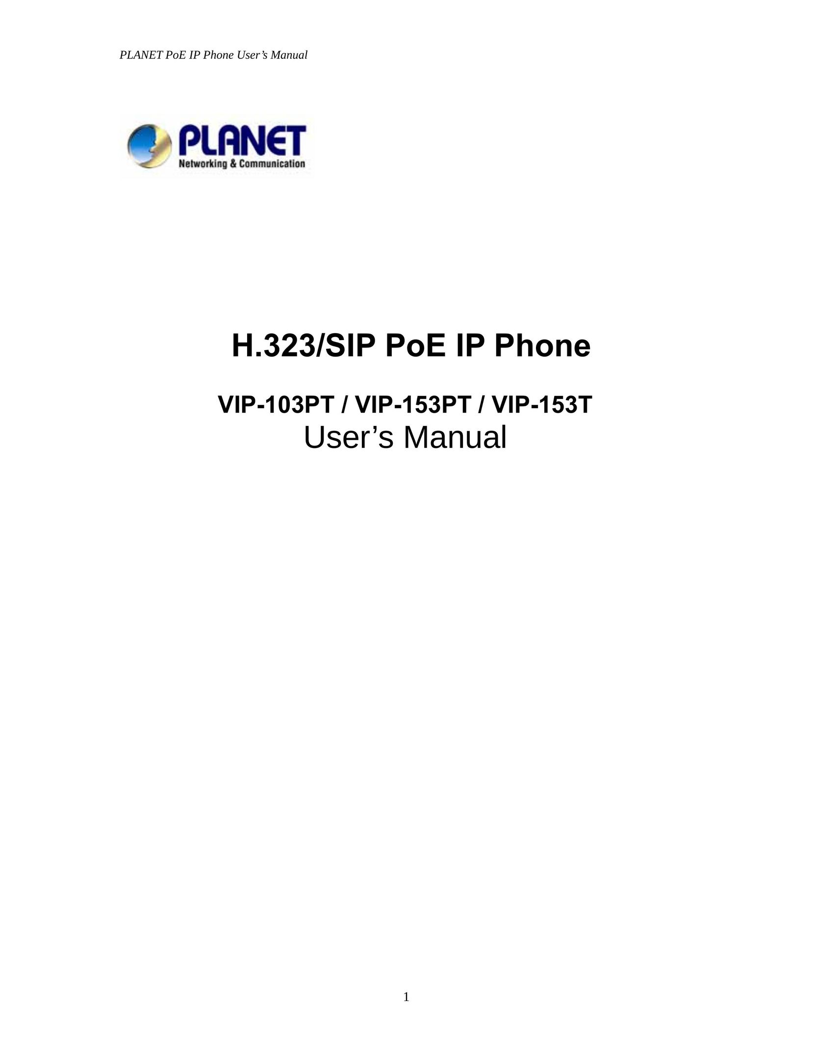 Planet Technology VIP-103PT Telephone User Manual