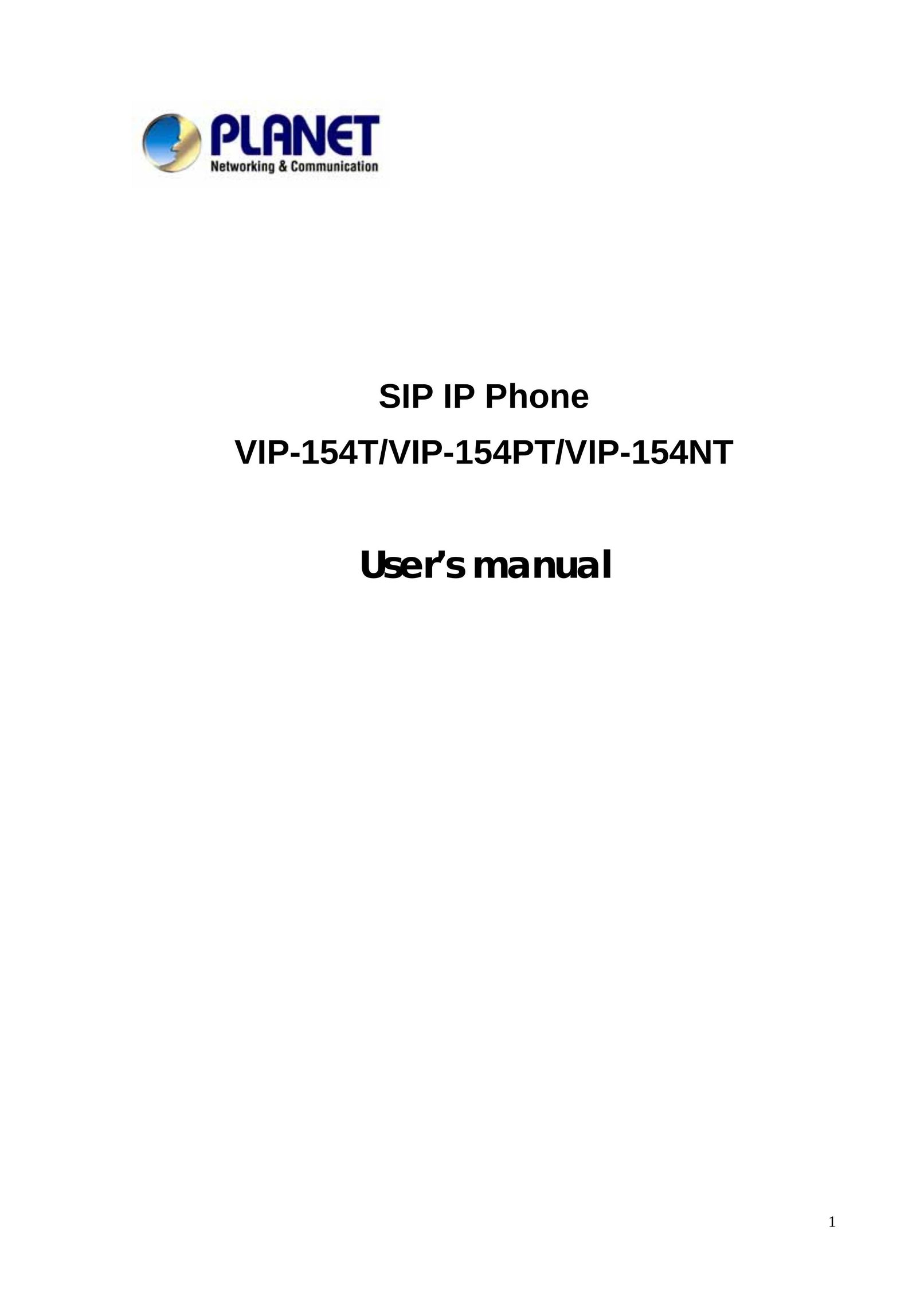 Planet Technology VIP-154NT Telephone User Manual
