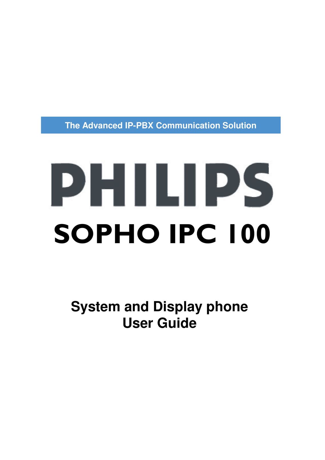 Porter-Cable SOPHO IPC 100 Telephone User Manual
