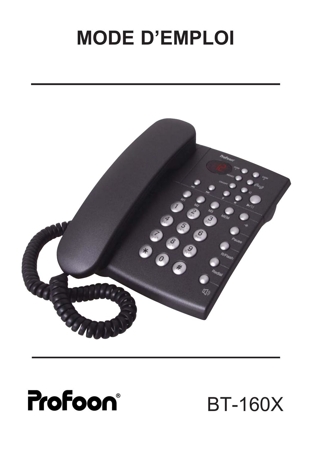 Profoon Telecommunicatie H2552FL28 Telephone User Manual