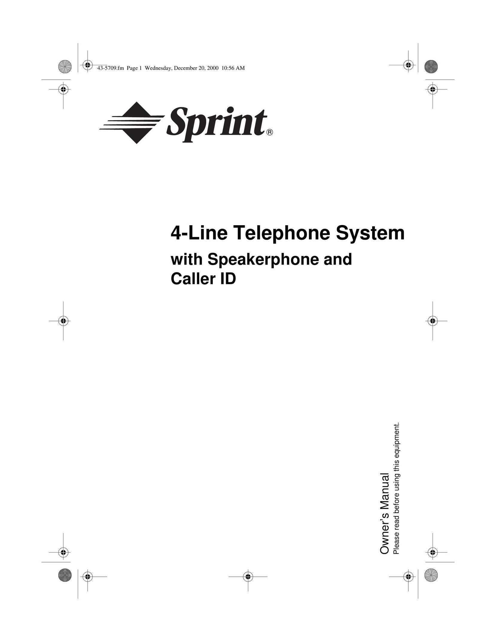 Radio Shack 4-Line Telephone System with Speakerphone and Caller ID Telephone User Manual