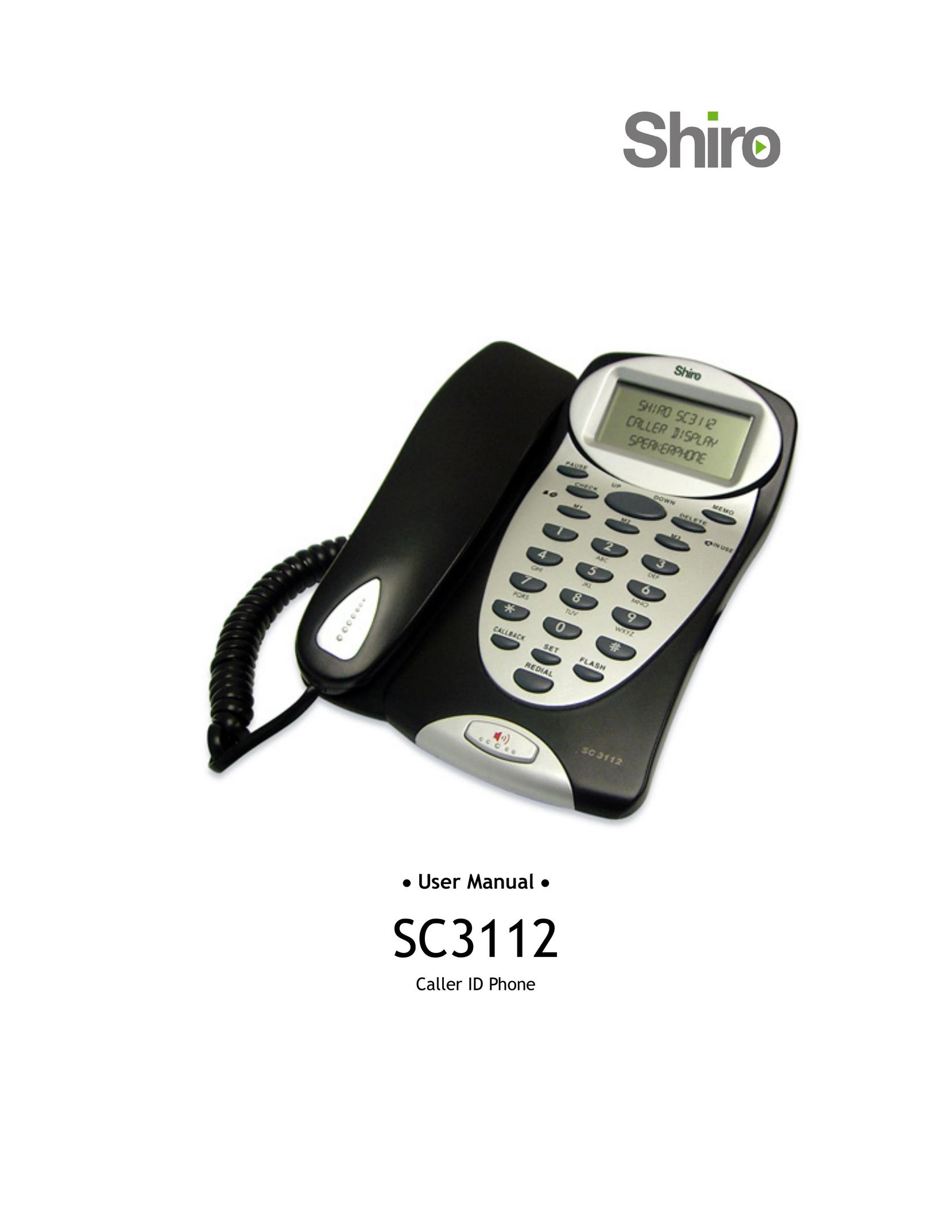 Shiro SC3112 Telephone User Manual