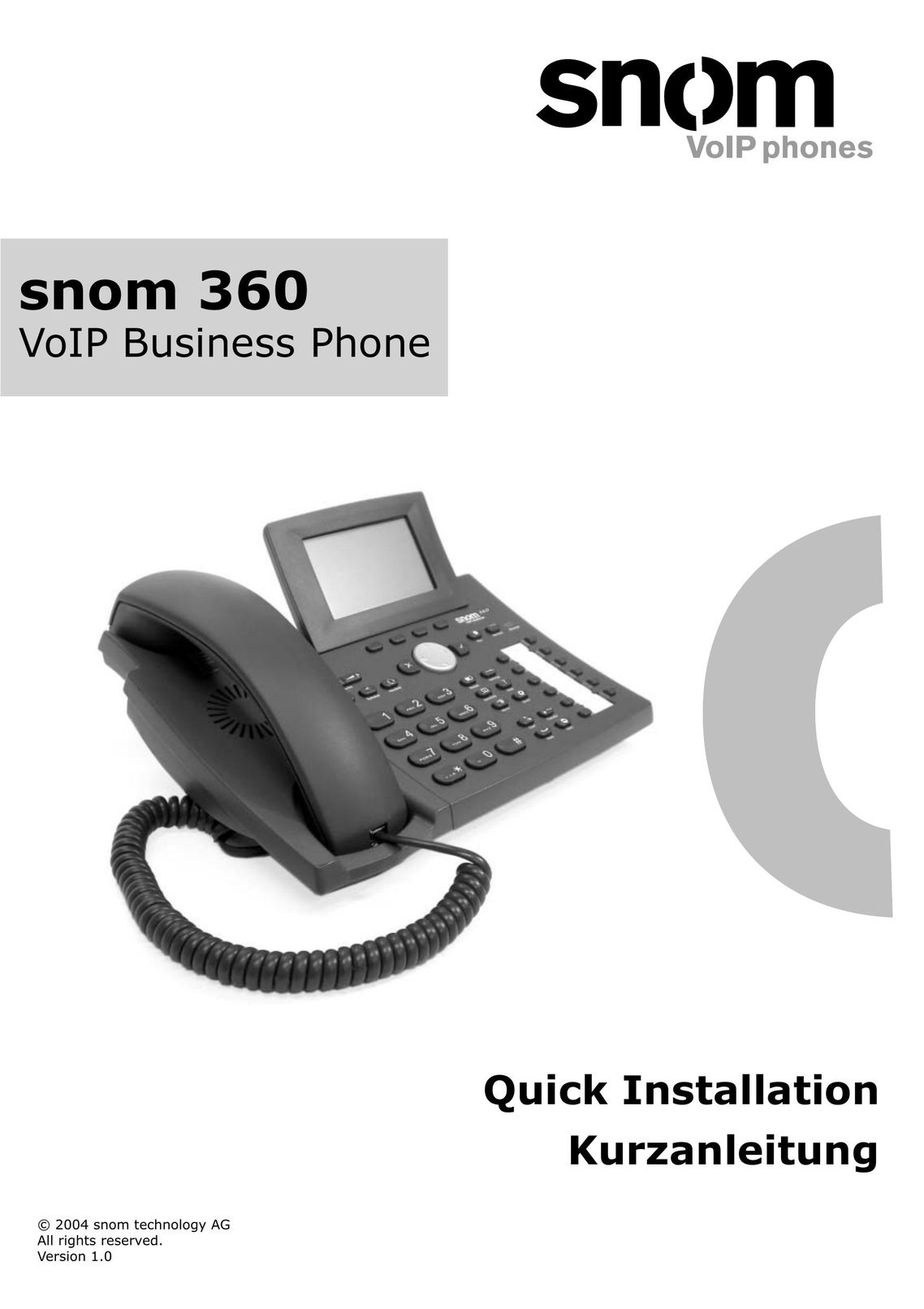 Snom 360 Telephone User Manual