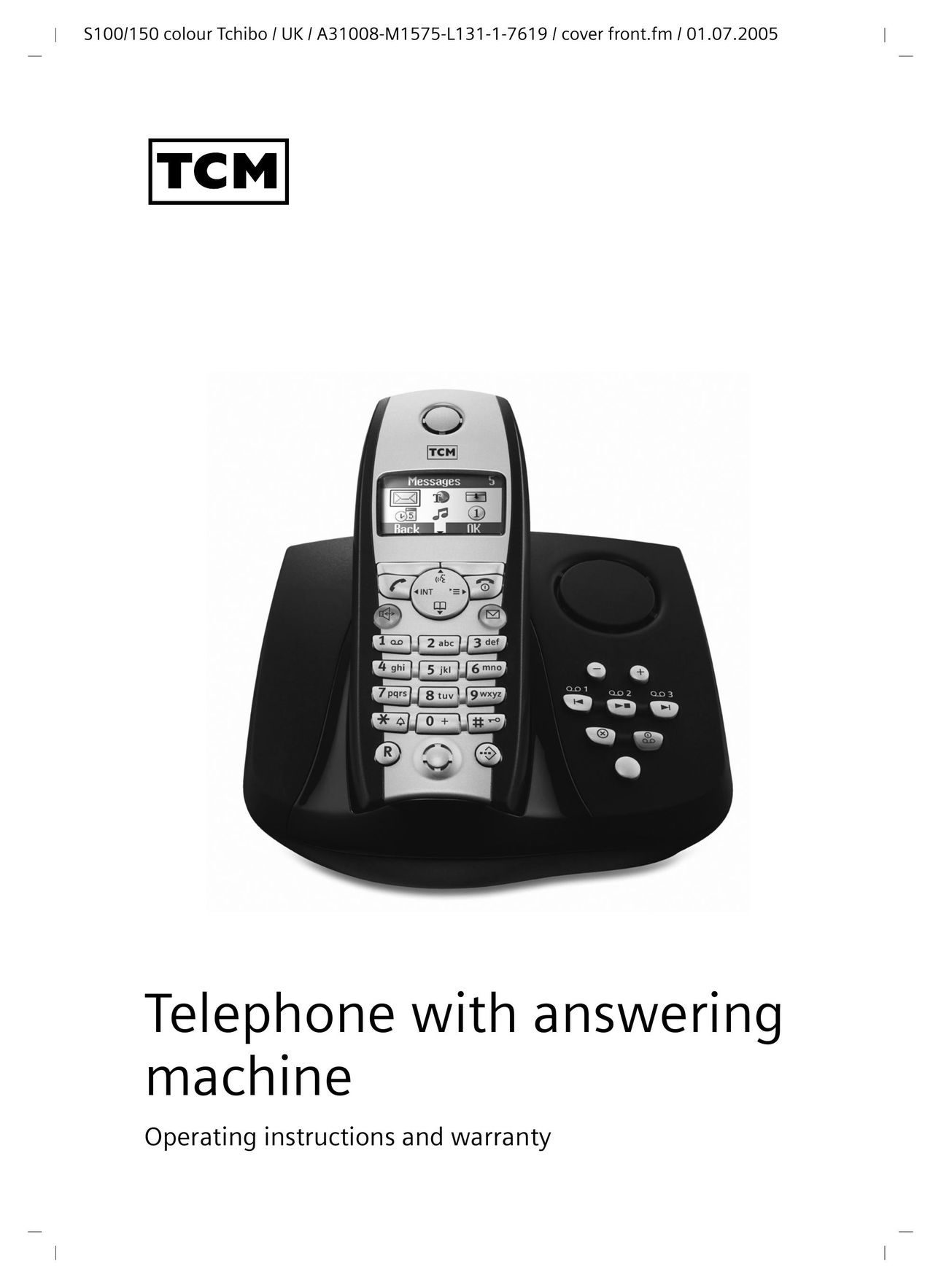 Sony Telephone with Answering Machine Telephone User Manual