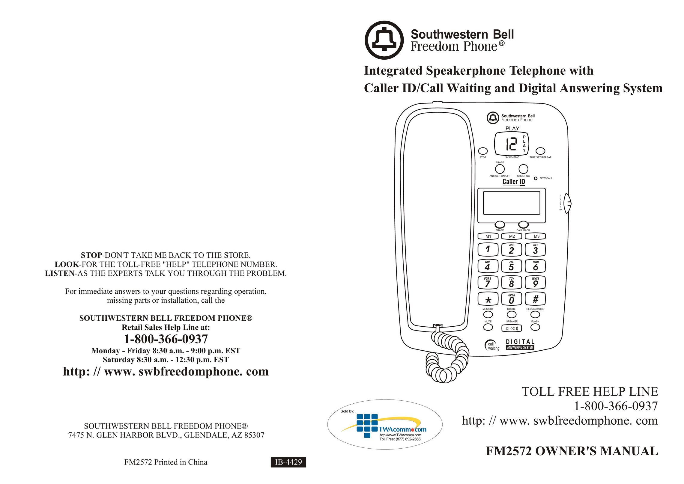 Southwestern Bell FM2572 Telephone User Manual