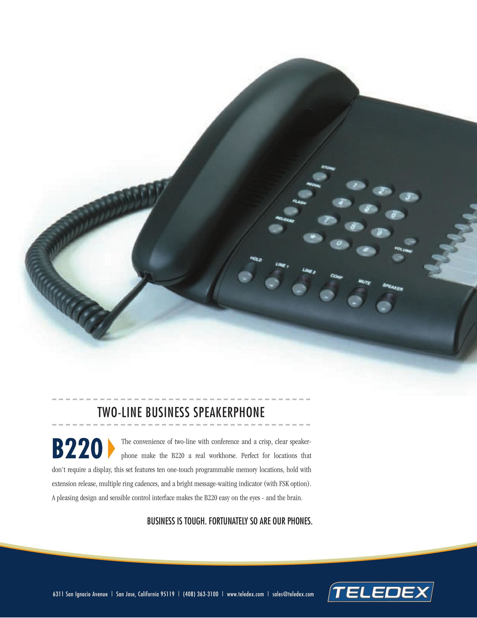 Teledex B220 Telephone User Manual