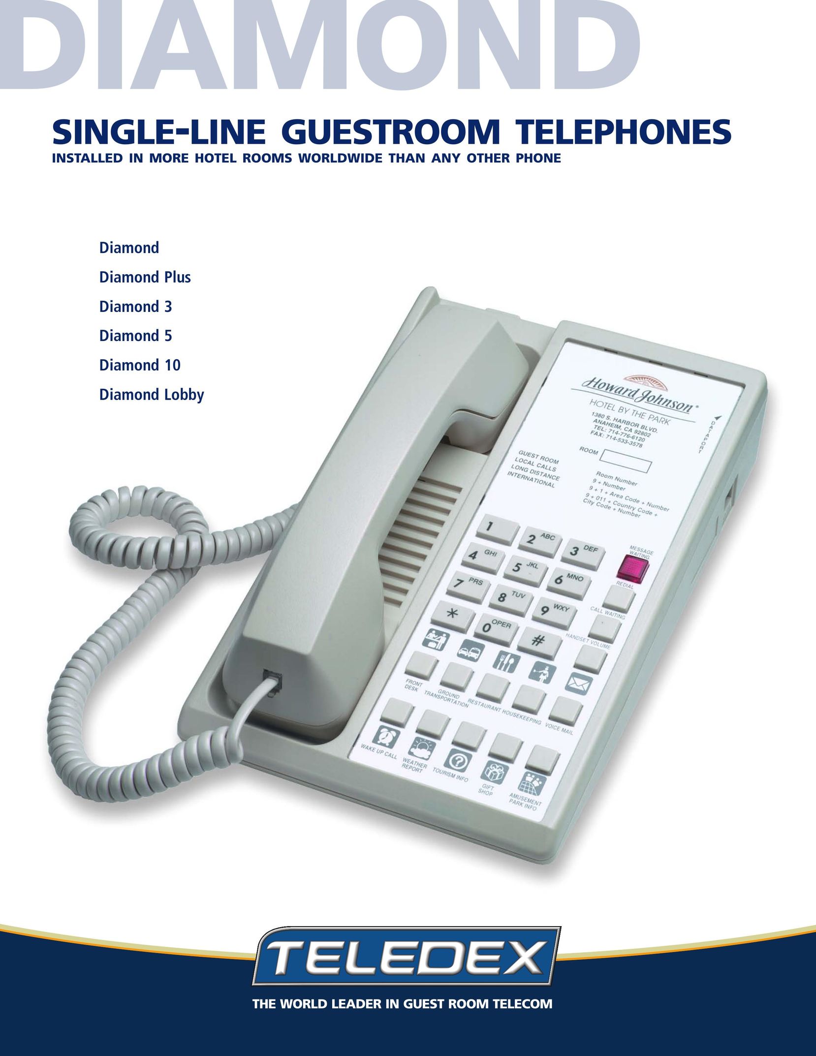 Teledex Diamond 3 Telephone User Manual