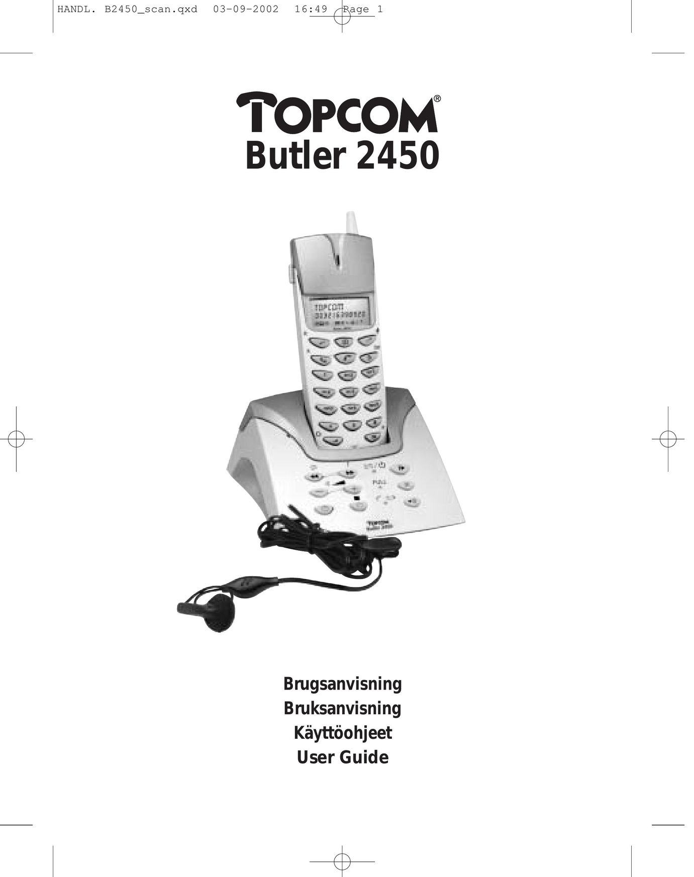 Topcom 2450 Telephone User Manual