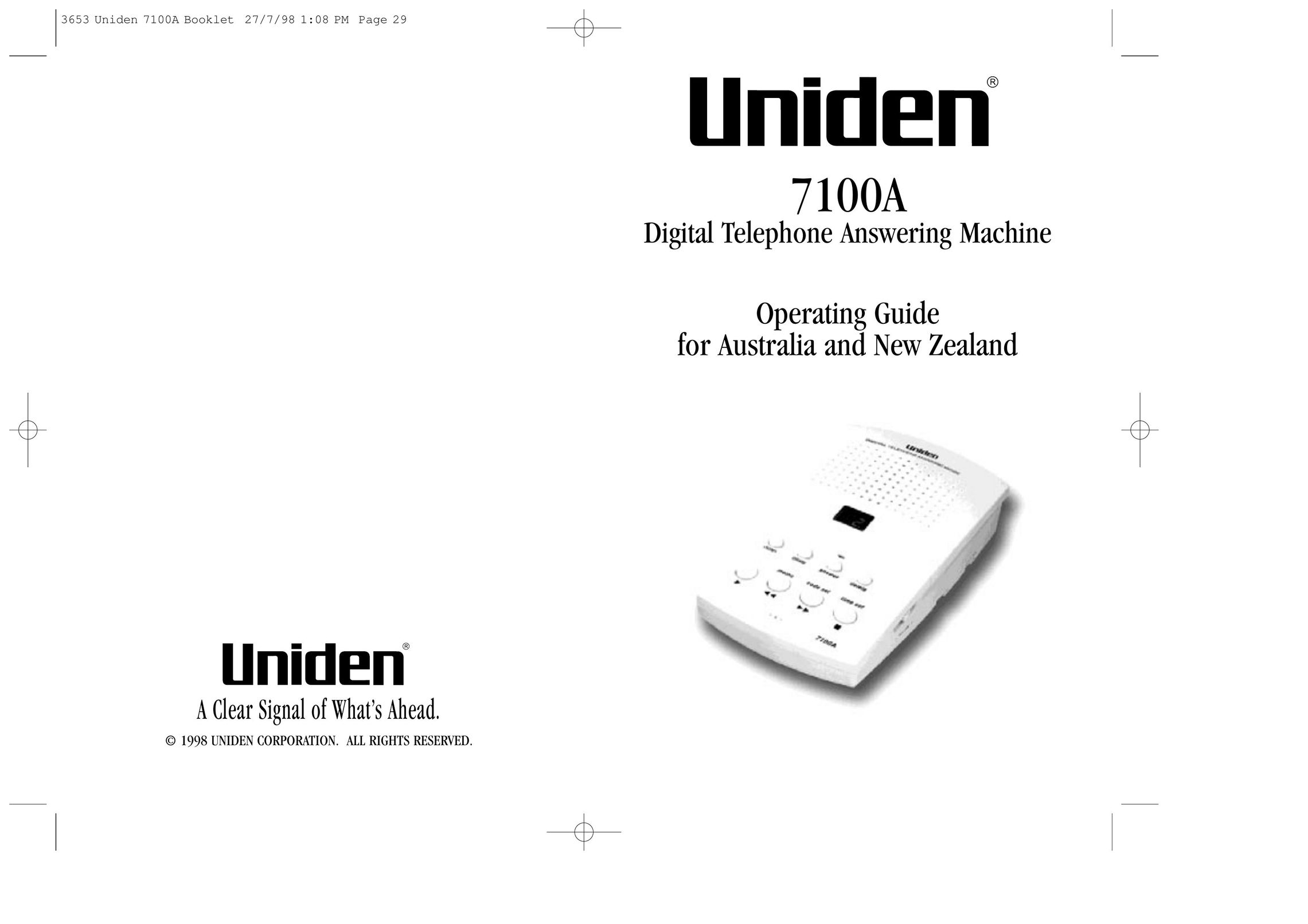 Uniden 7100A Telephone User Manual