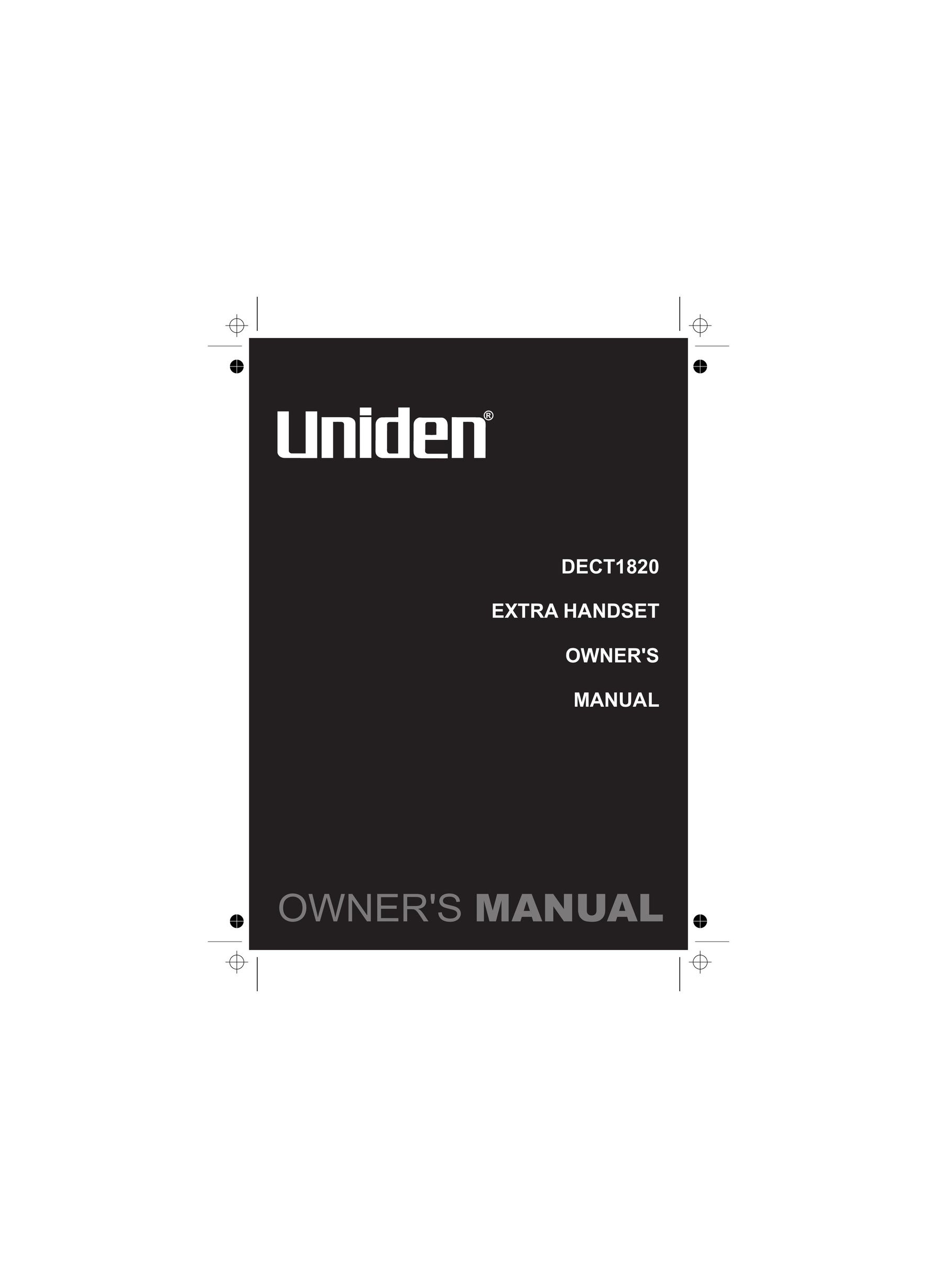 Uniden DECT1820 Telephone User Manual