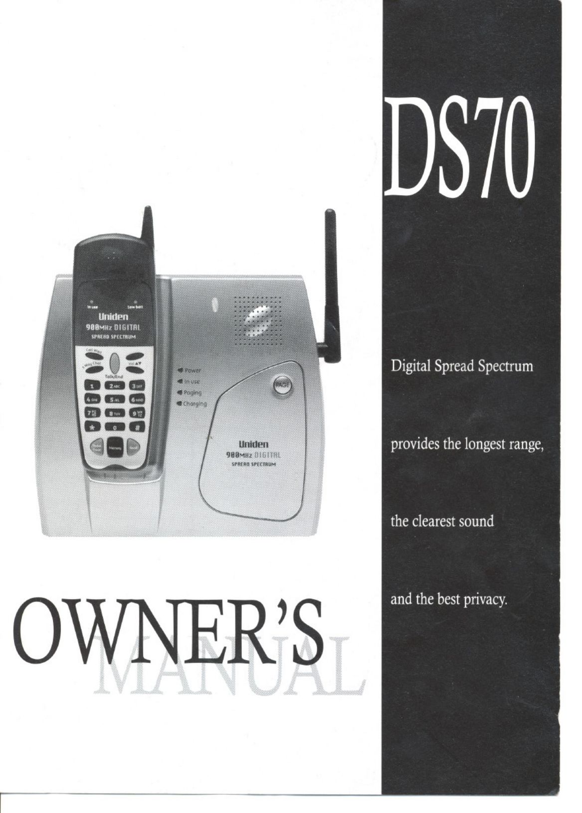 Uniden DS70 Telephone User Manual
