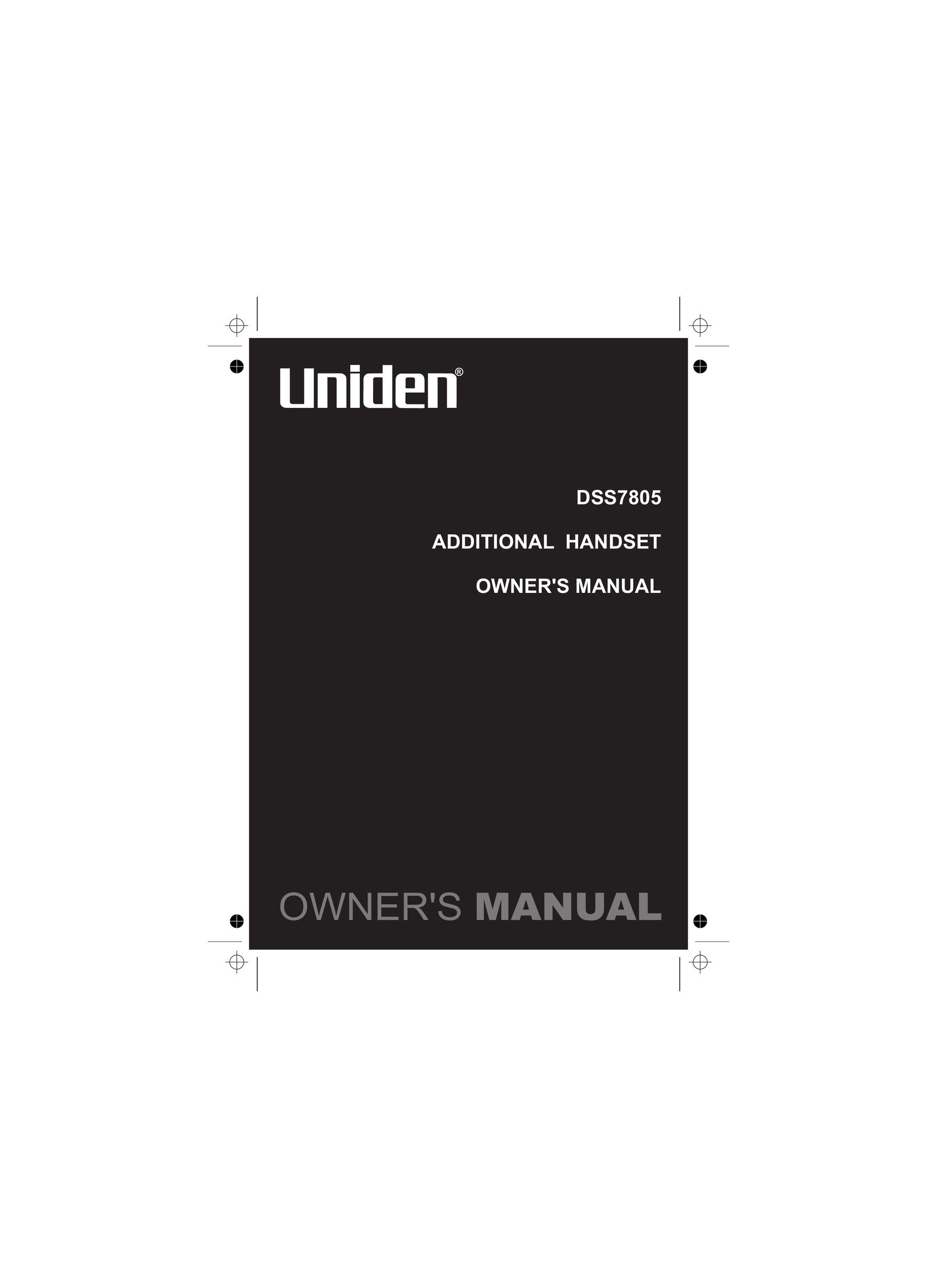 Uniden DSS7805 Telephone User Manual