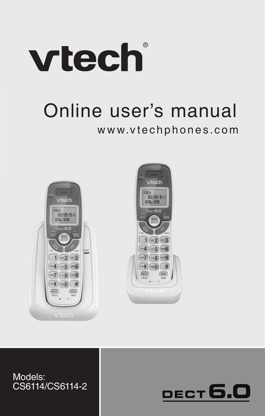 VTech CS6114-2 Telephone User Manual