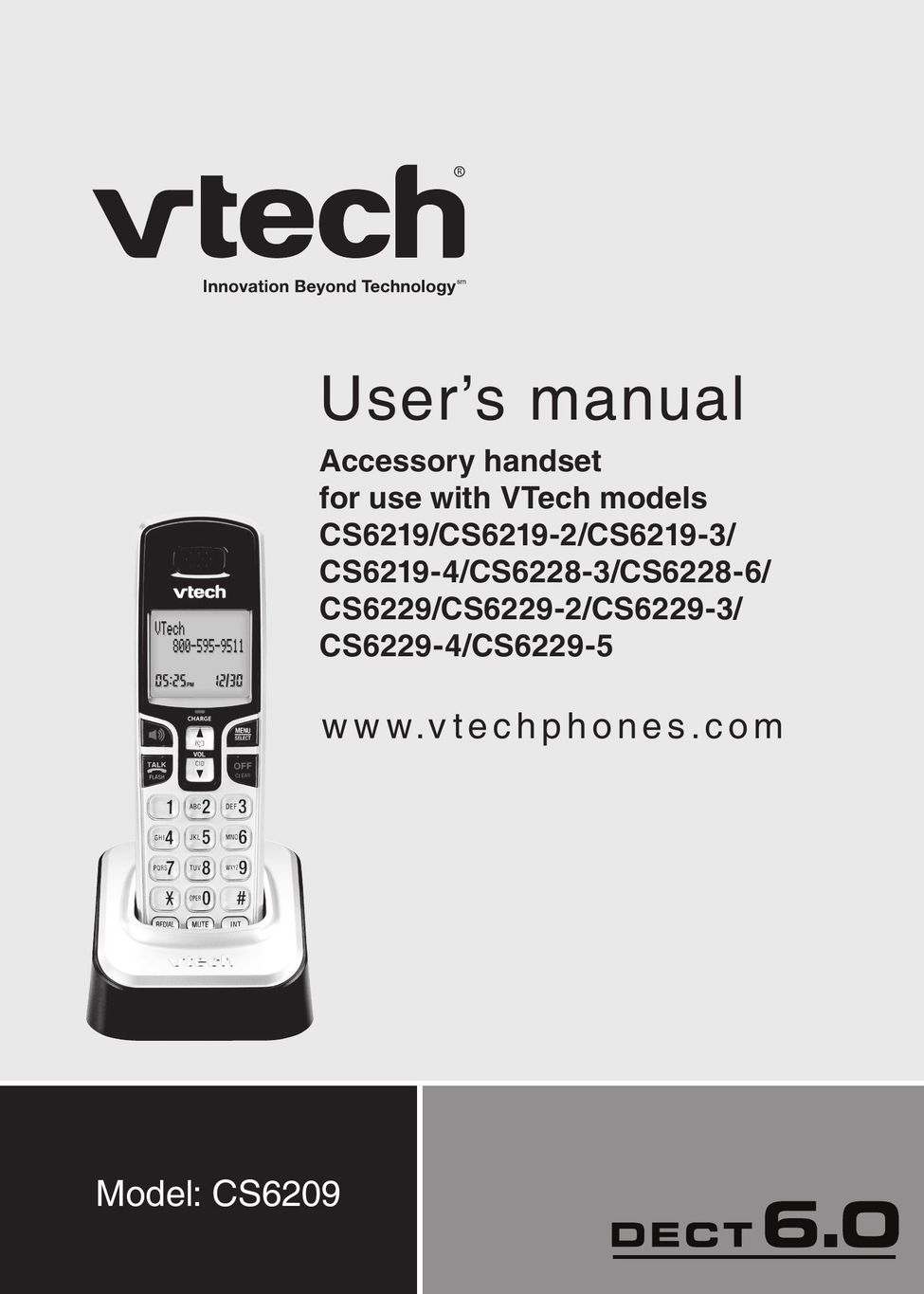 VTech CS6229 Telephone User Manual