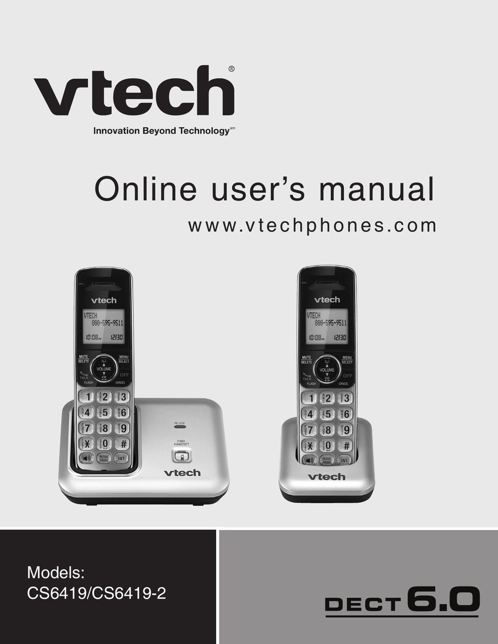 VTech CS6419 Telephone User Manual
