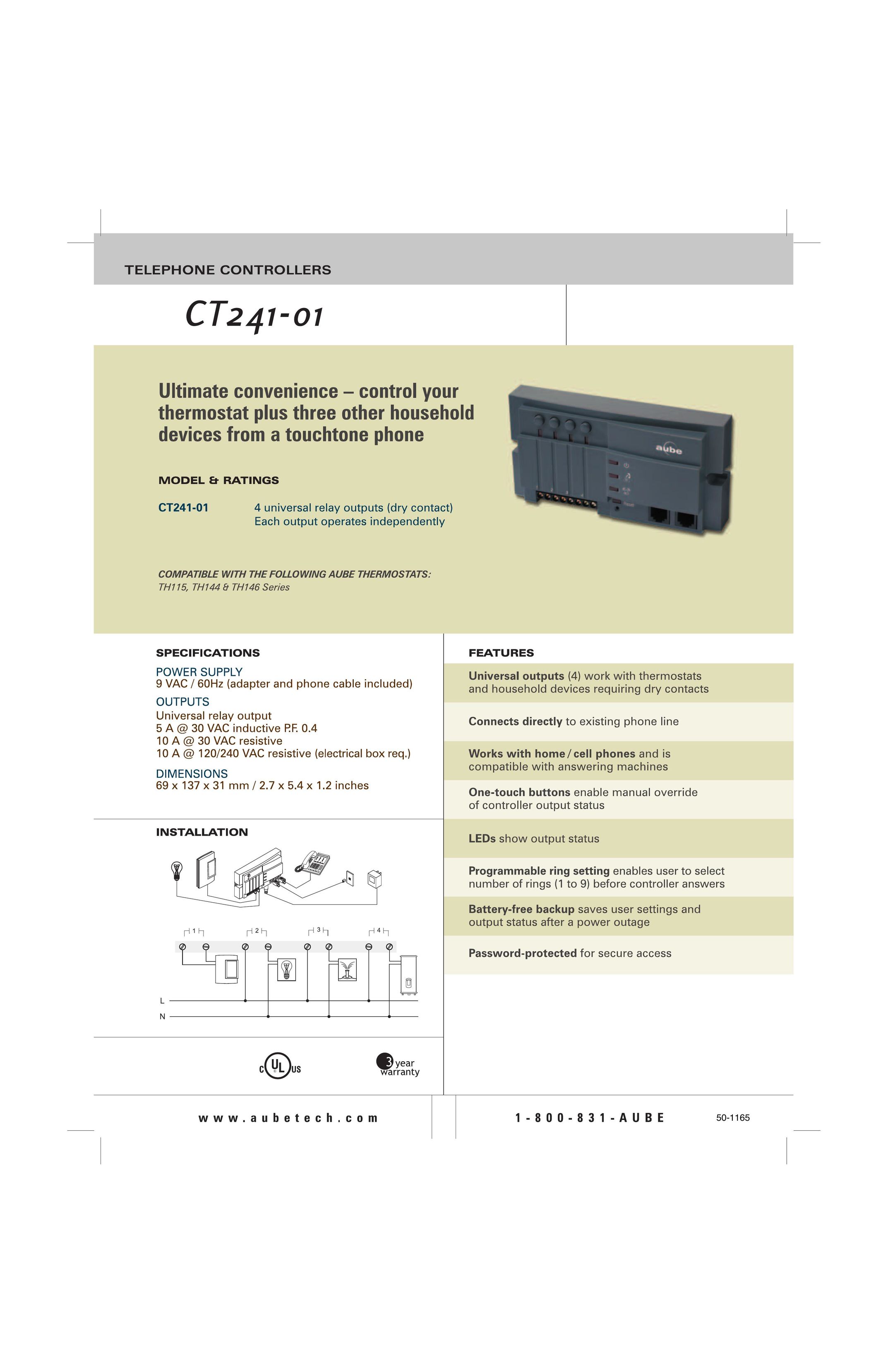 Aube Technologies CT241-01 Telephone Accessories User Manual