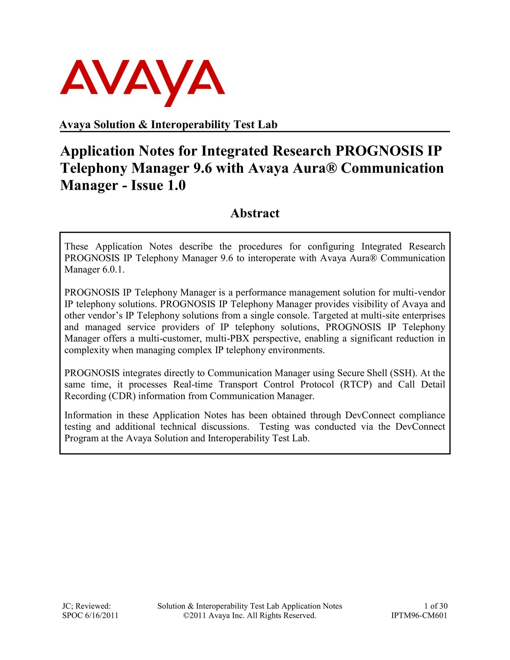 Avaya IPTM96-CM601 Telephone Accessories User Manual