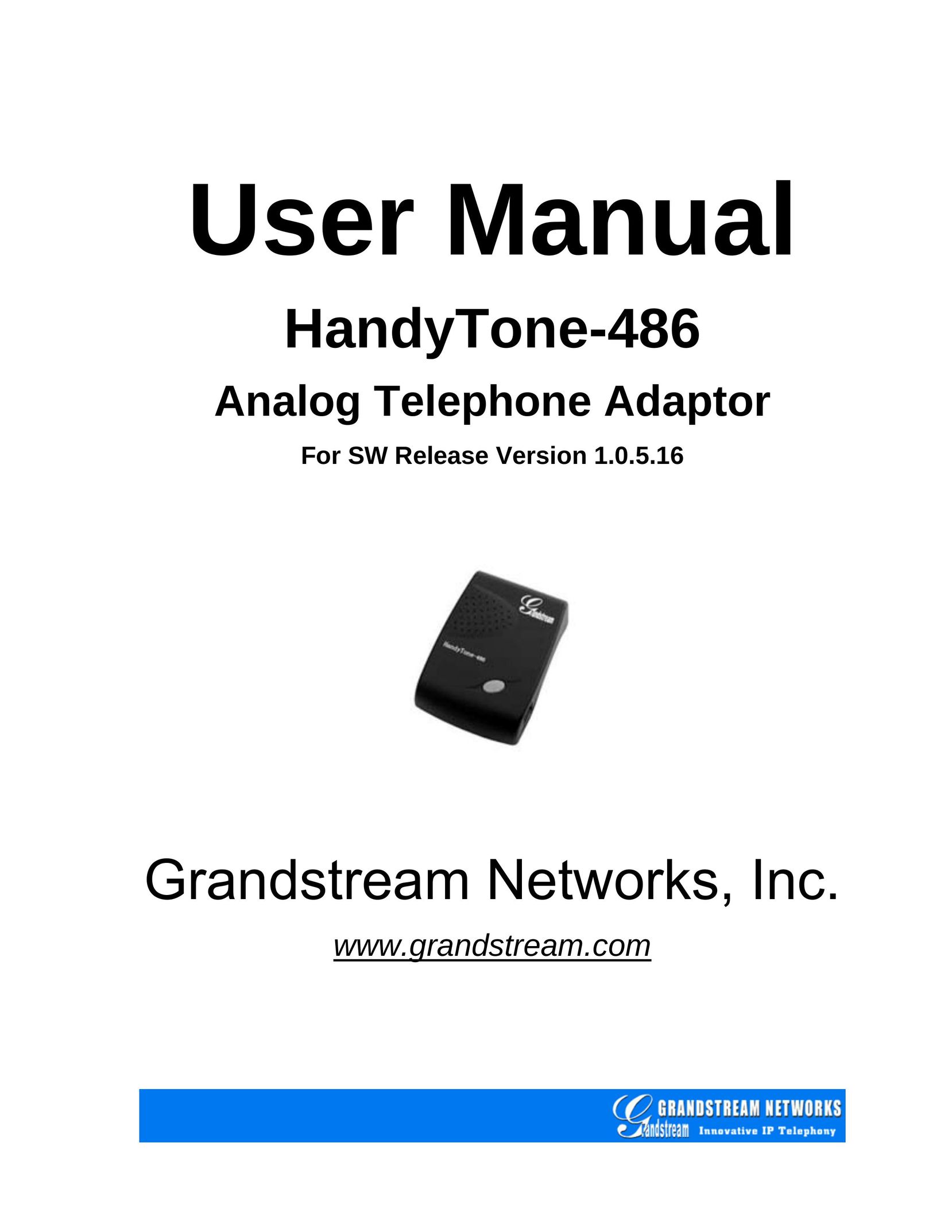Grandstream Networks 486 Telephone Accessories User Manual