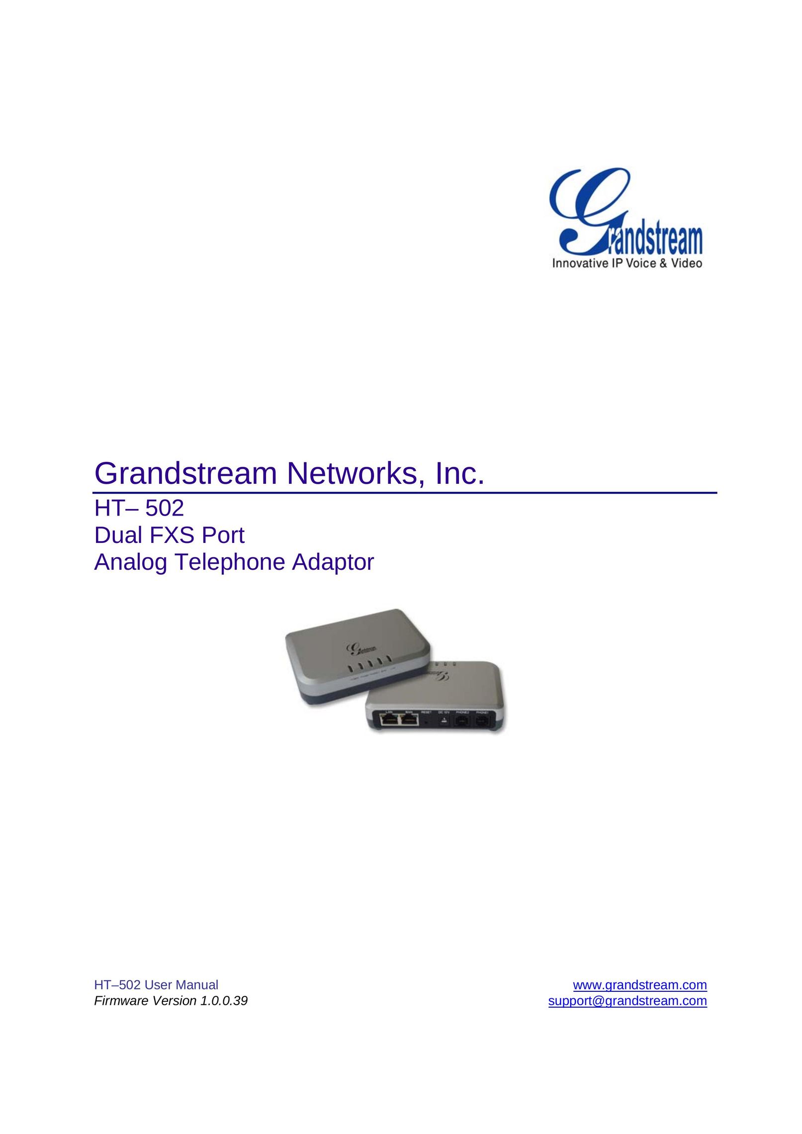 Grandstream Networks HT-502 Telephone Accessories User Manual