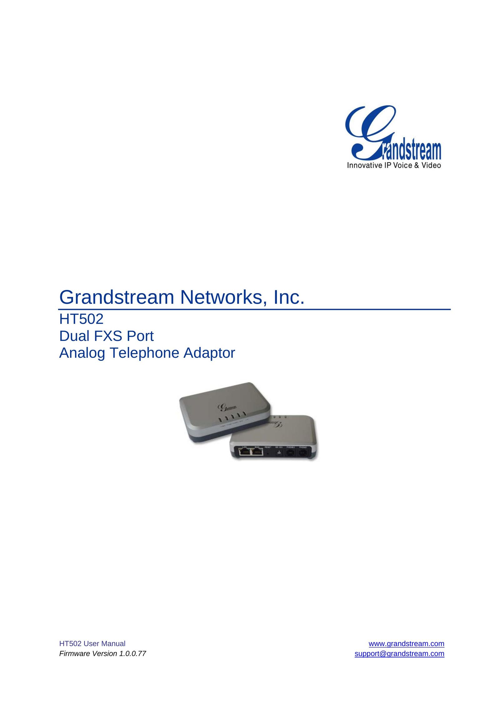 Grandstream Networks HT502 Telephone Accessories User Manual