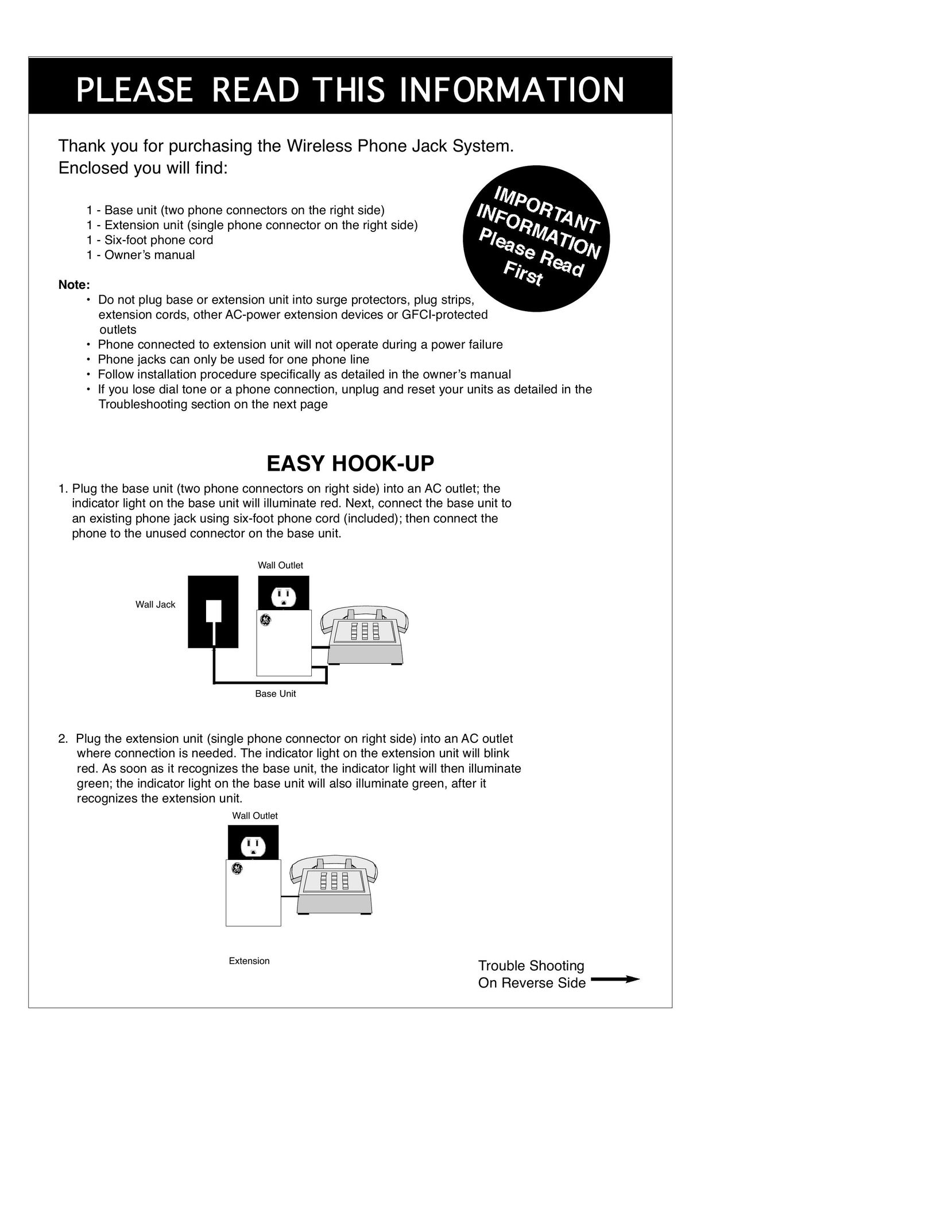 Jasco 86597 Telephone Accessories User Manual