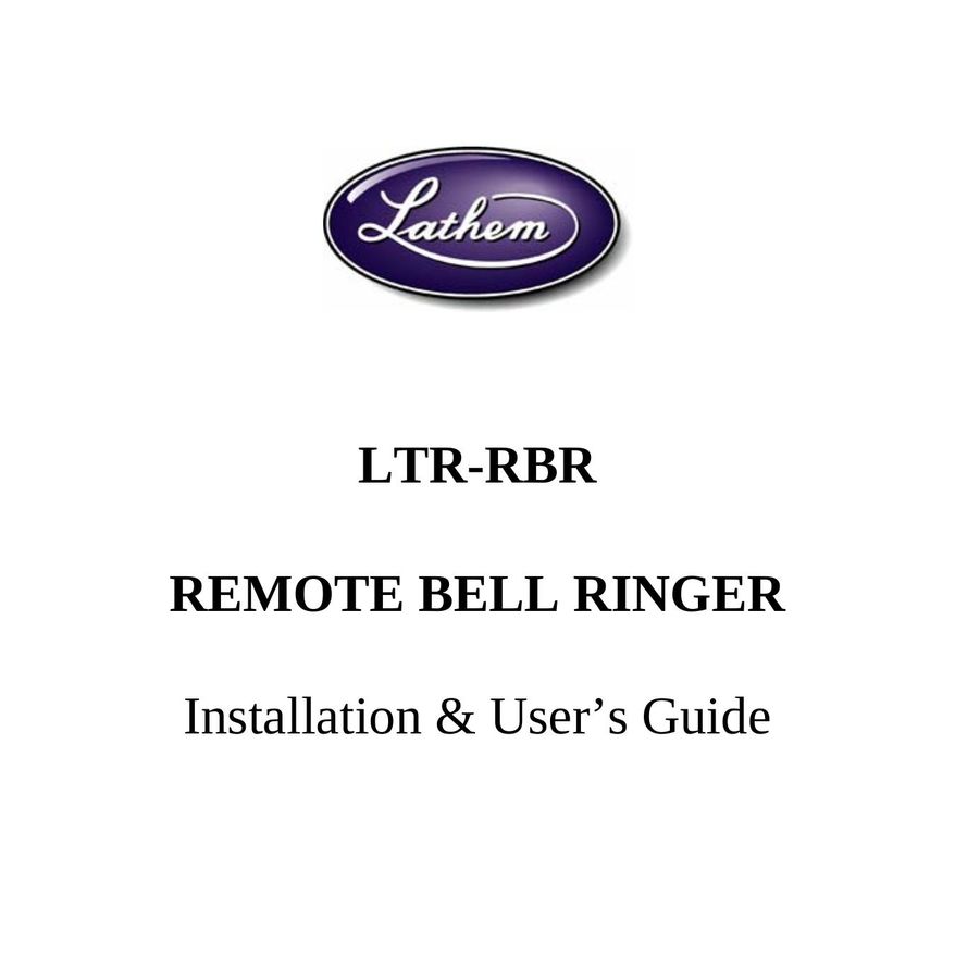 Lathem LTR-RBR Telephone Accessories User Manual