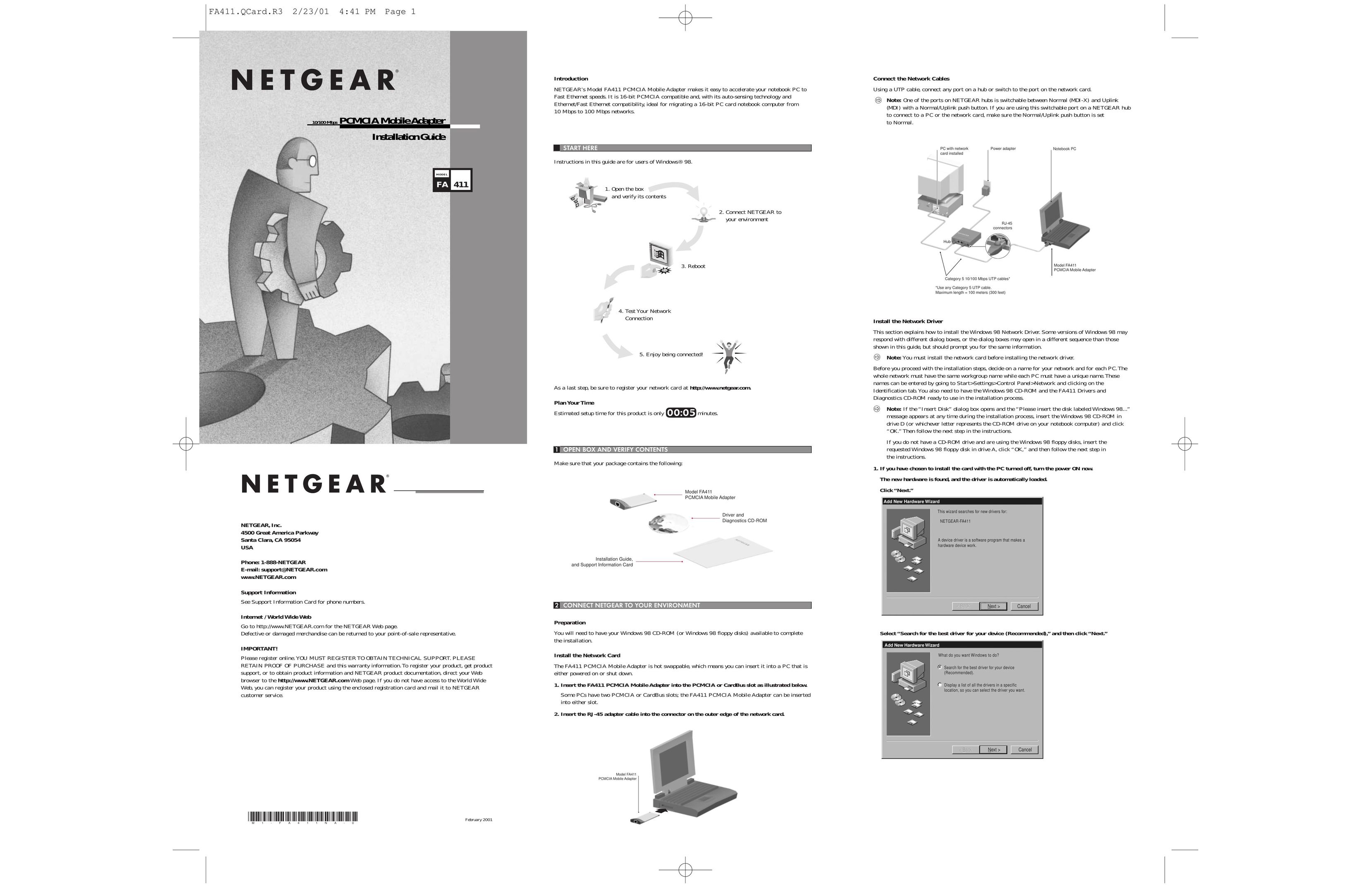 NETGEAR FA411 Telephone Accessories User Manual