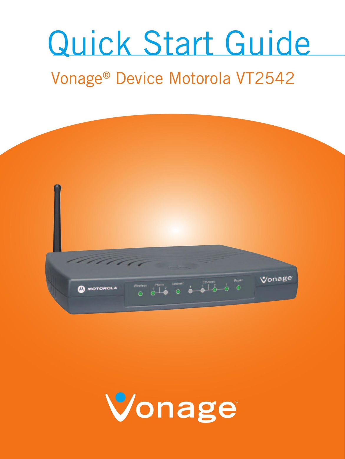 Vonage VT2542 Telephone Accessories User Manual