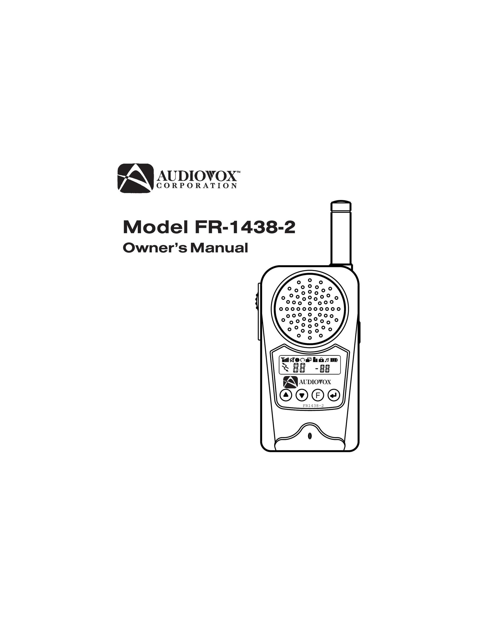 Audiovox FR-1438-2 Two-Way Radio User Manual