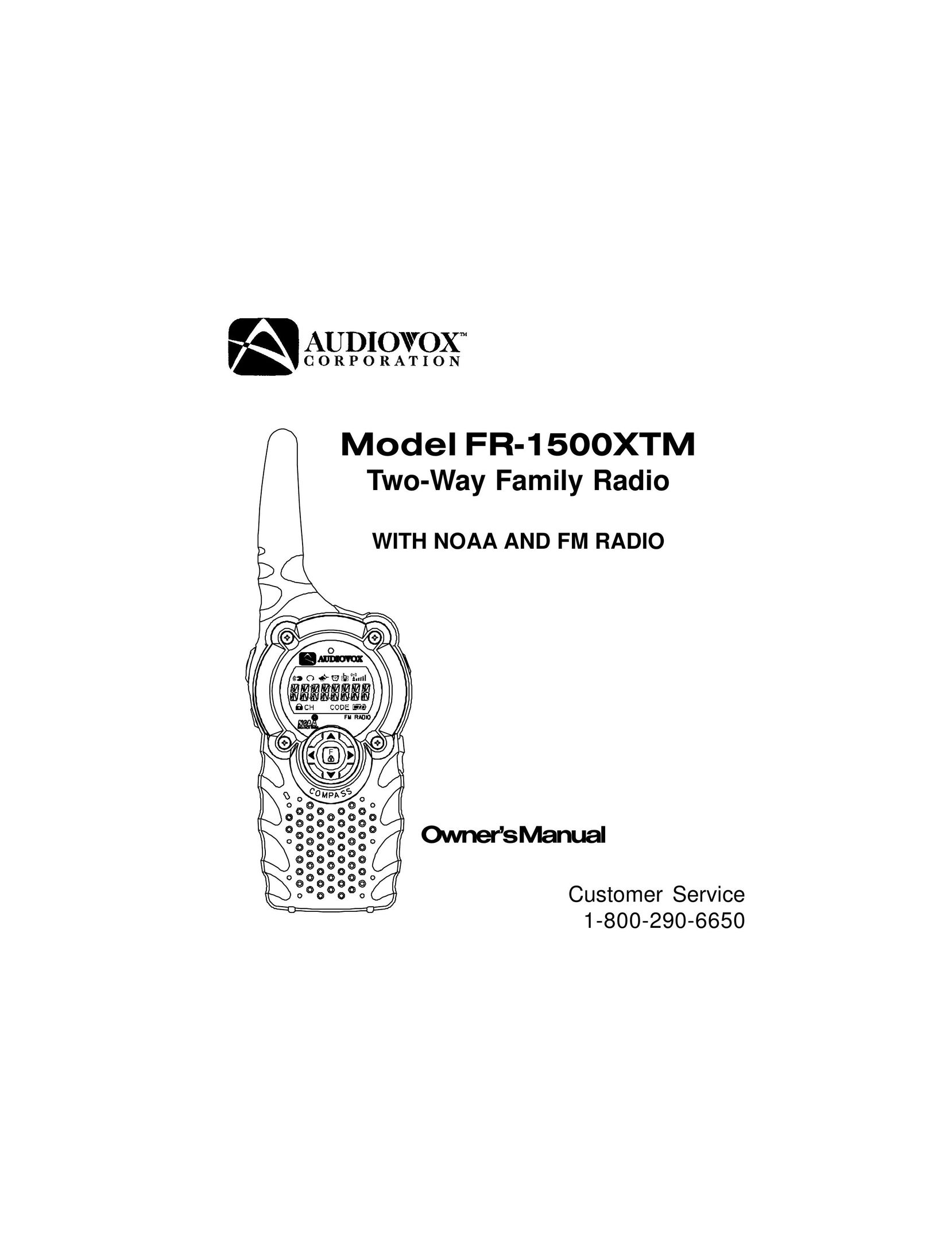 Audiovox FR-1500XTM Two-Way Radio User Manual