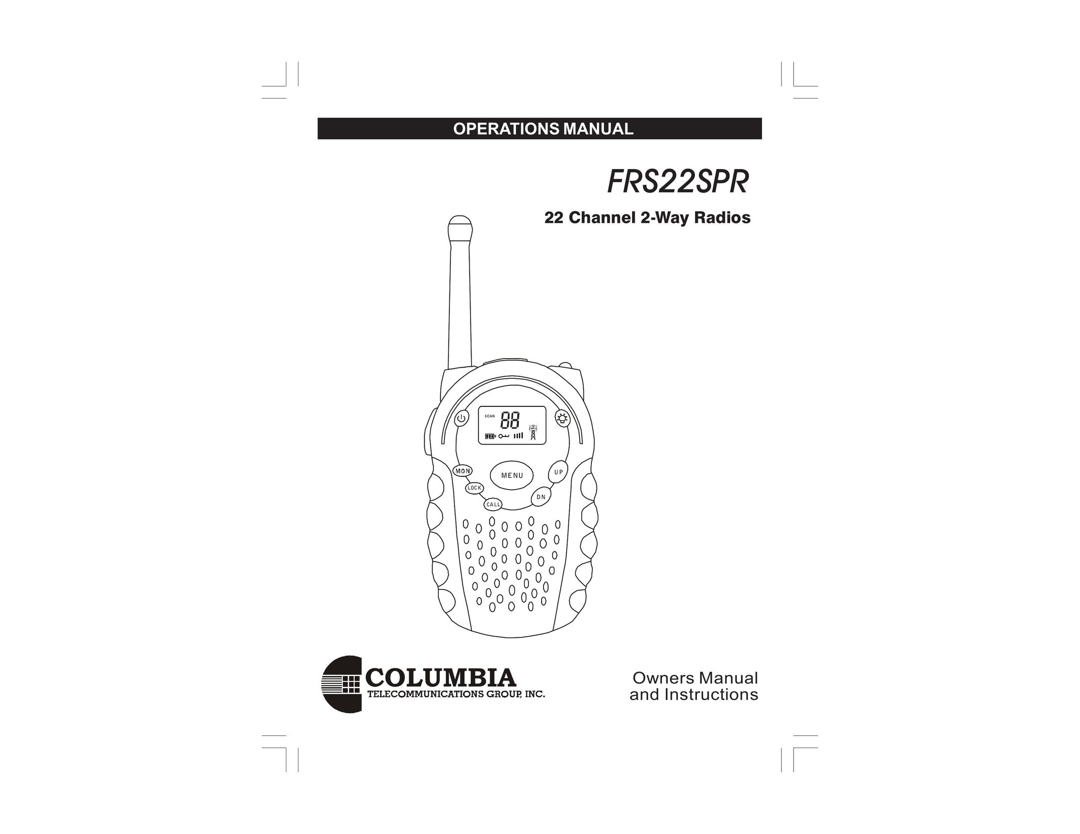 Columbian Home Products FRS22SPR Two-Way Radio User Manual