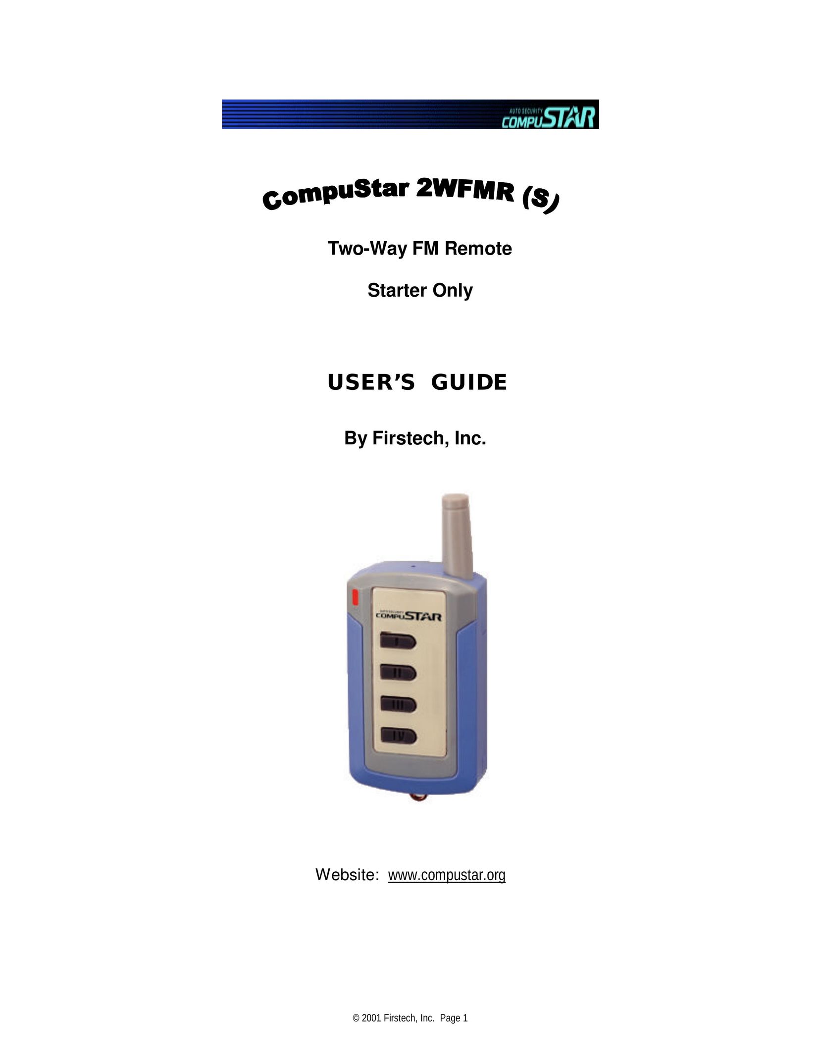 CompuSTAR 2WFMRS Two-Way Radio User Manual