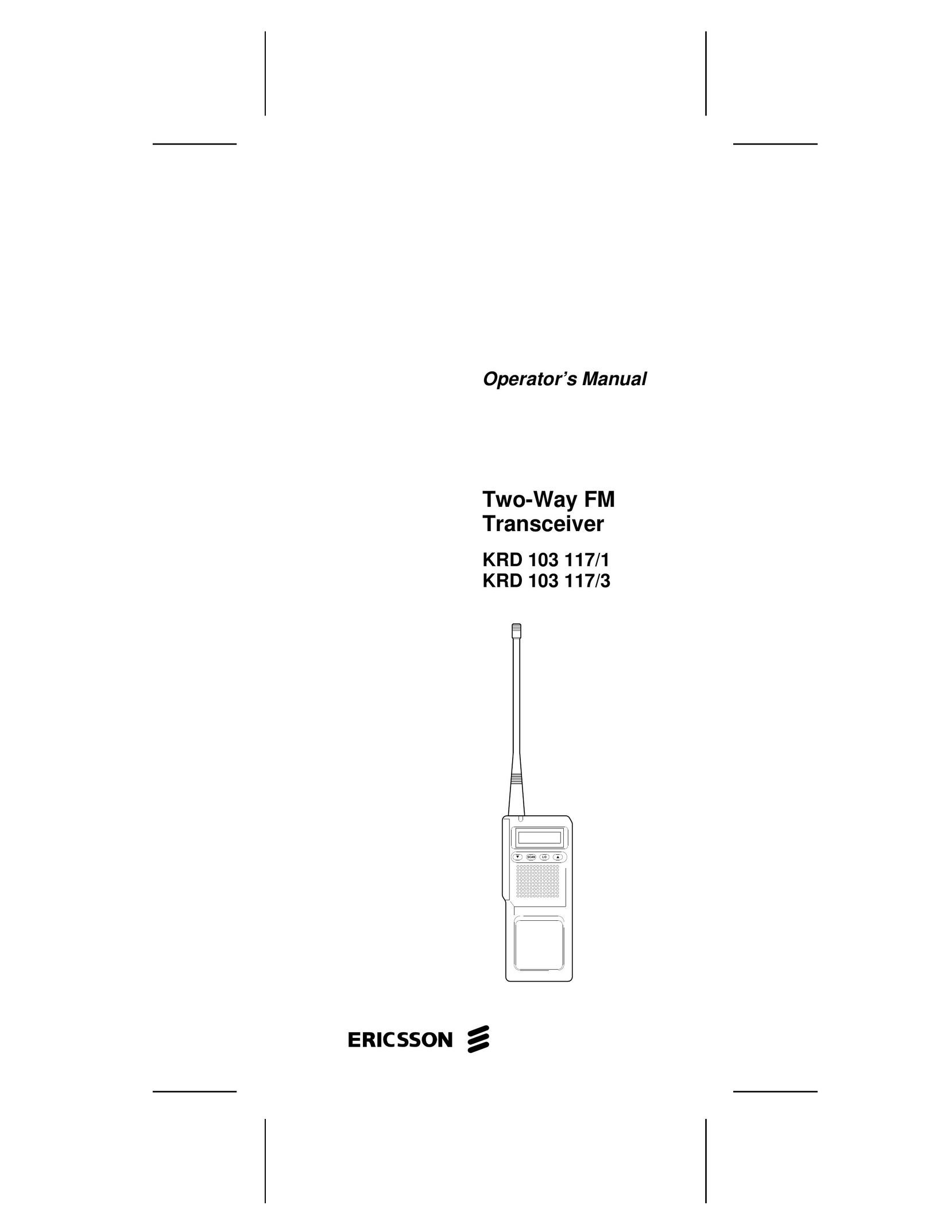Ericsson KRD 103 117/1 Two-Way Radio User Manual