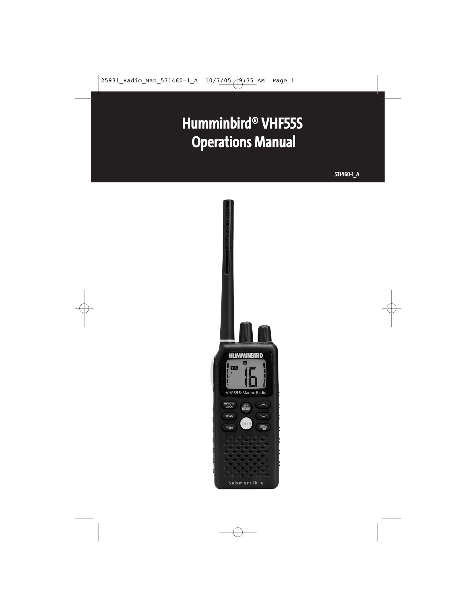 Humminbird VHF55S Two-Way Radio User Manual