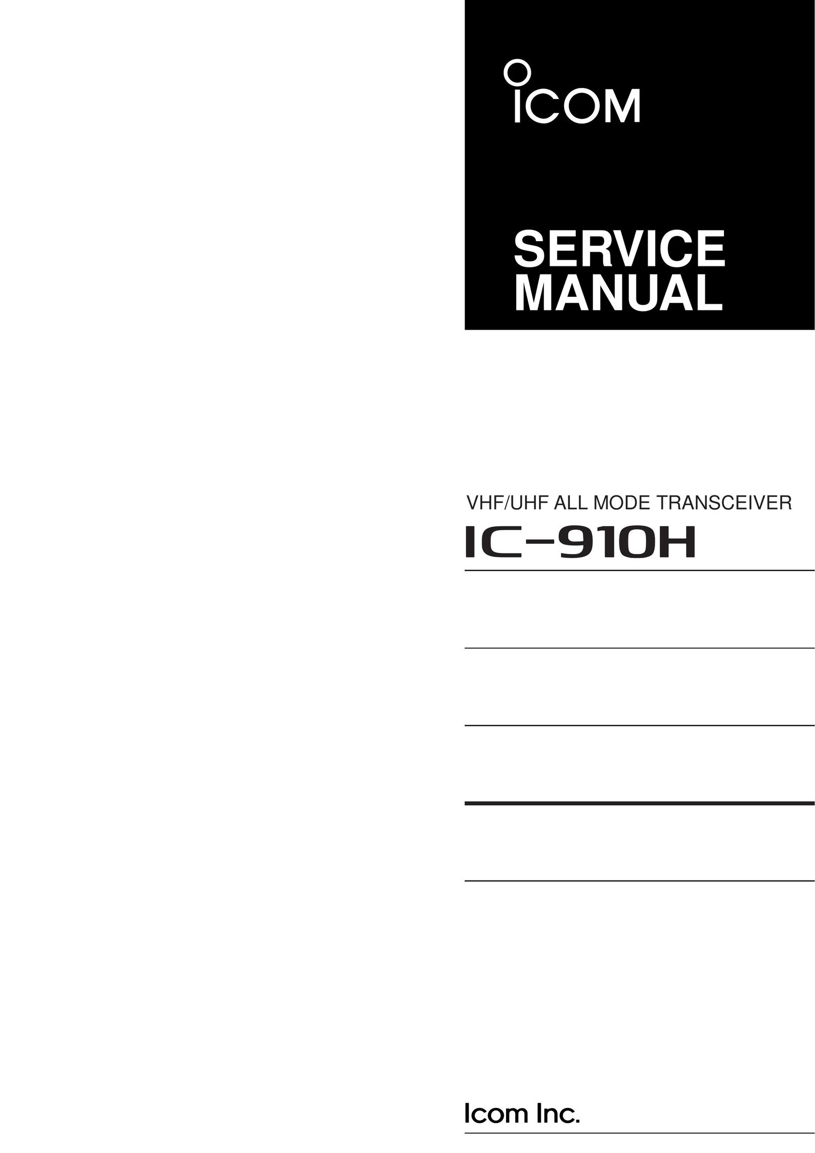 Icom IC-910H Two-Way Radio User Manual