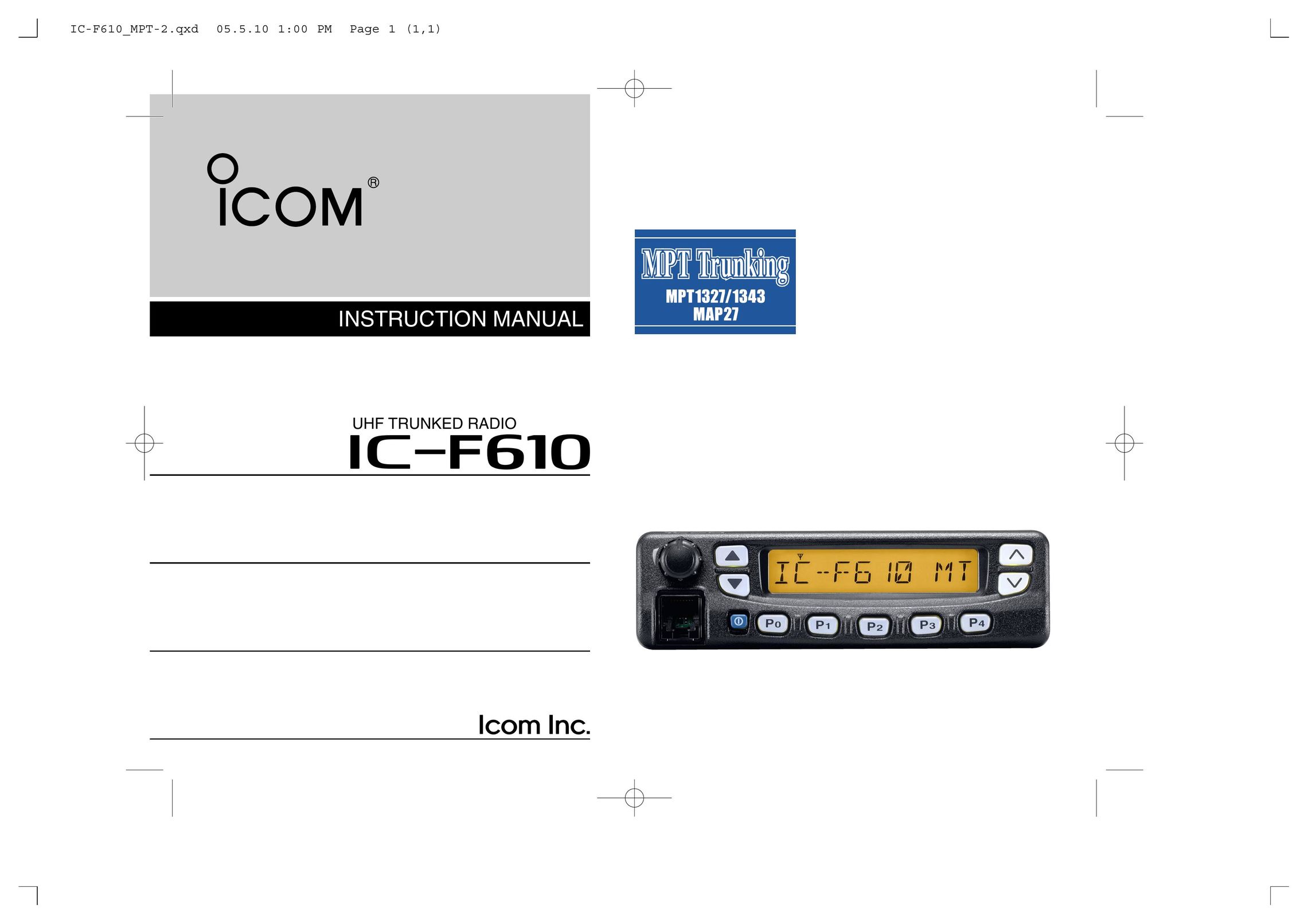 Icom IC-F610 Two-Way Radio User Manual