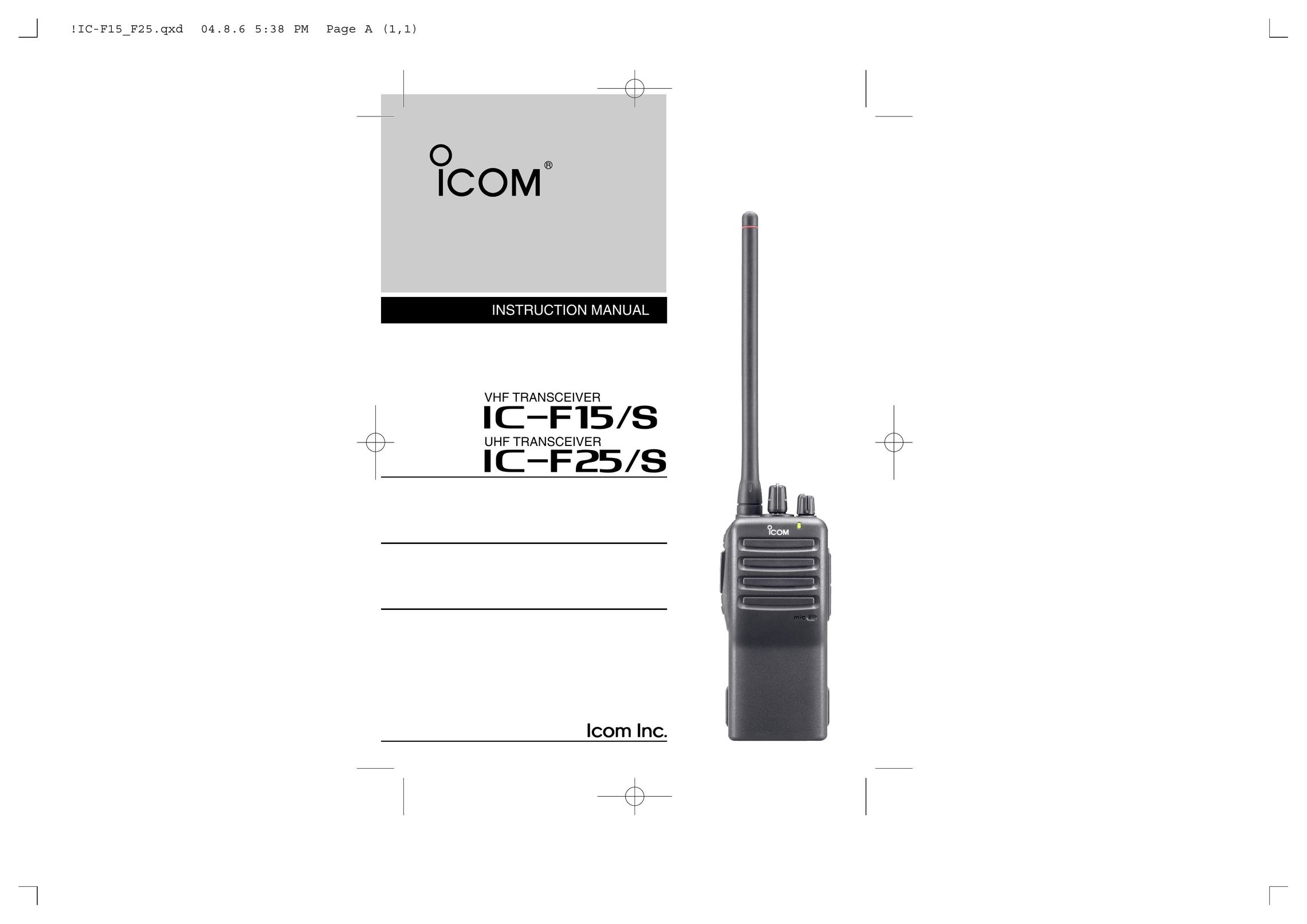 Icom iF25 S Two-Way Radio User Manual