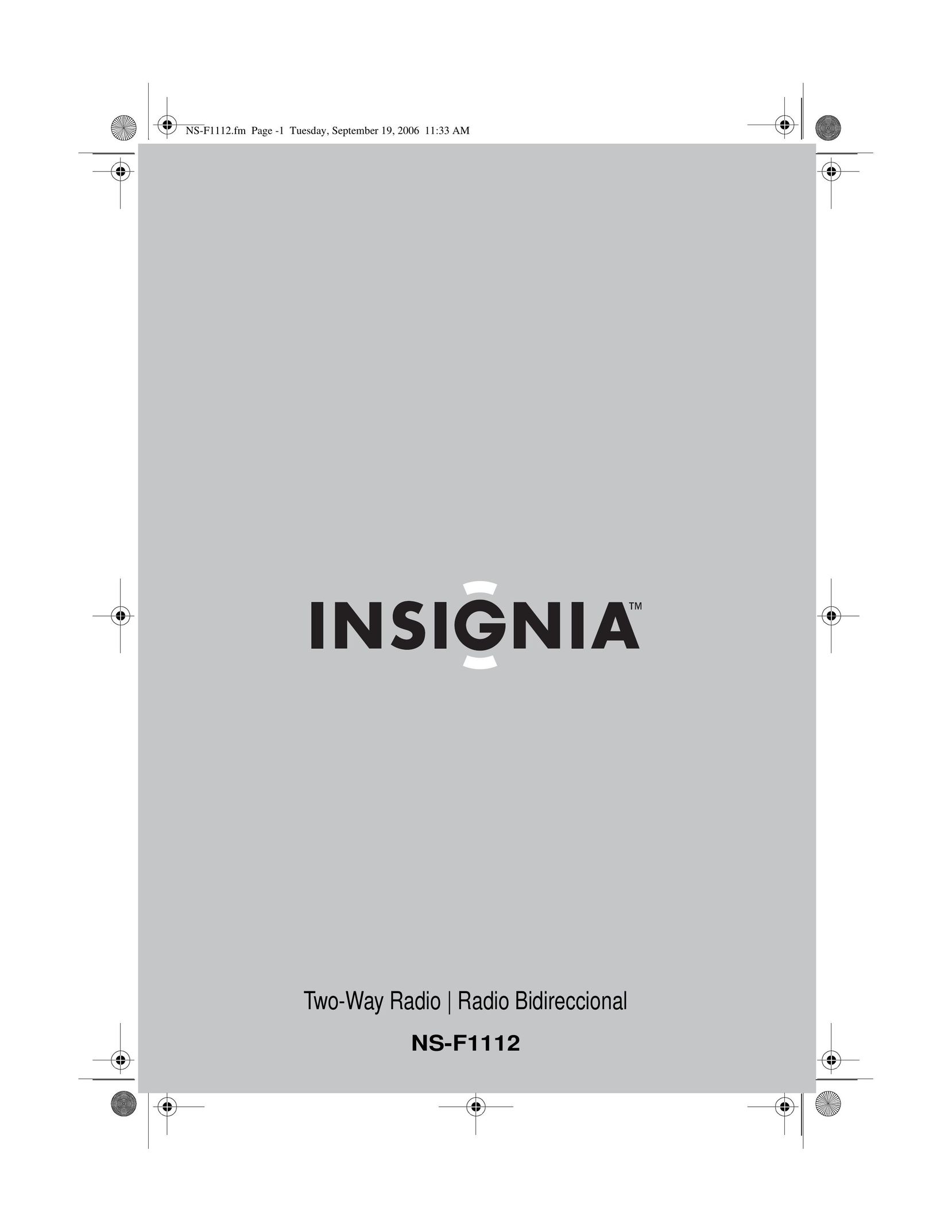 Insignia NS-F1112 Two-Way Radio User Manual