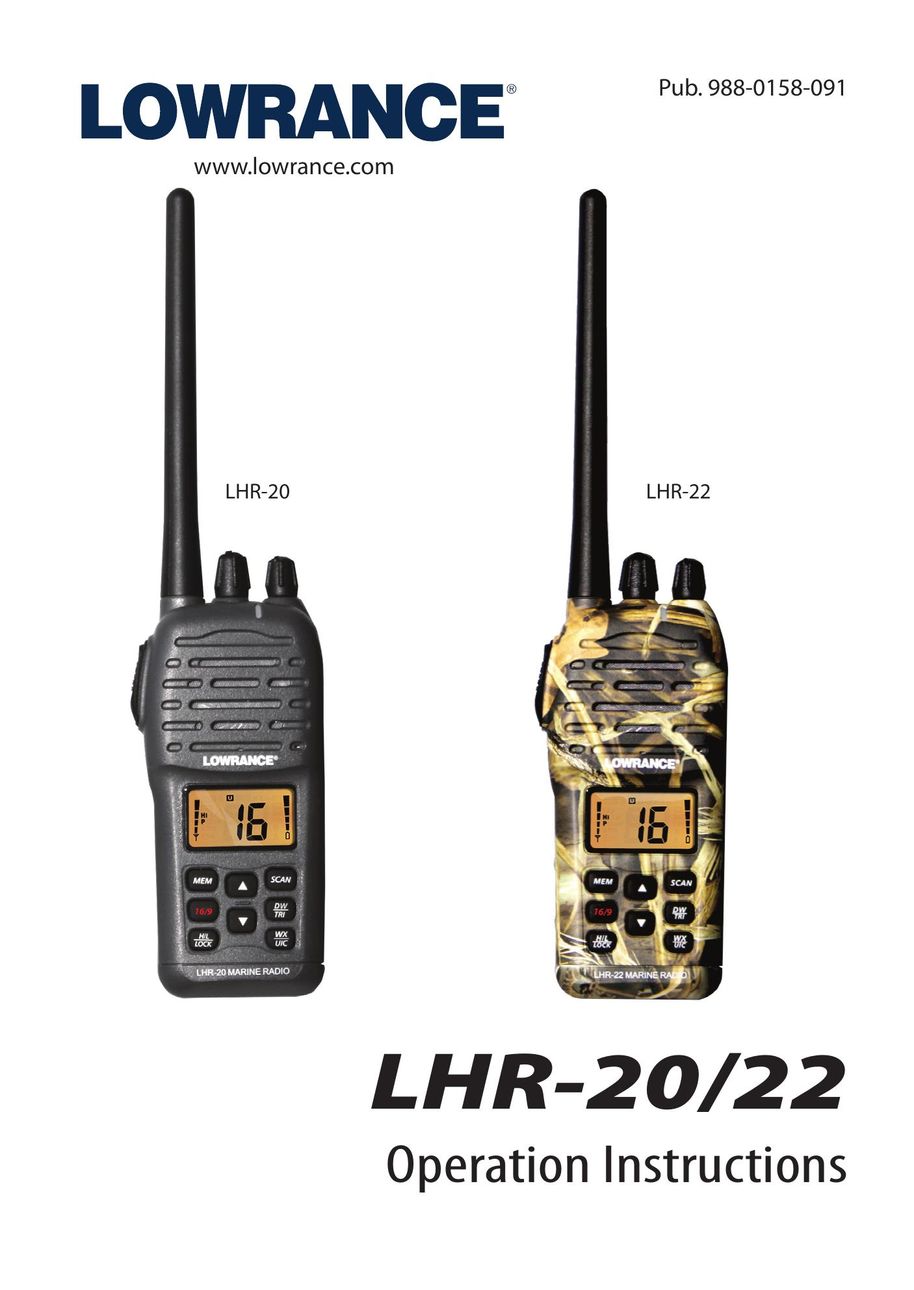 Lowrance electronic LHR-20 Two-Way Radio User Manual