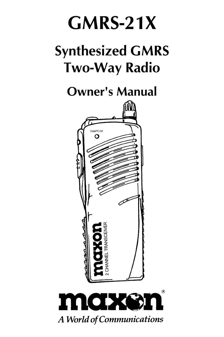 Maxon Telecom GMRS-21X Two-Way Radio User Manual