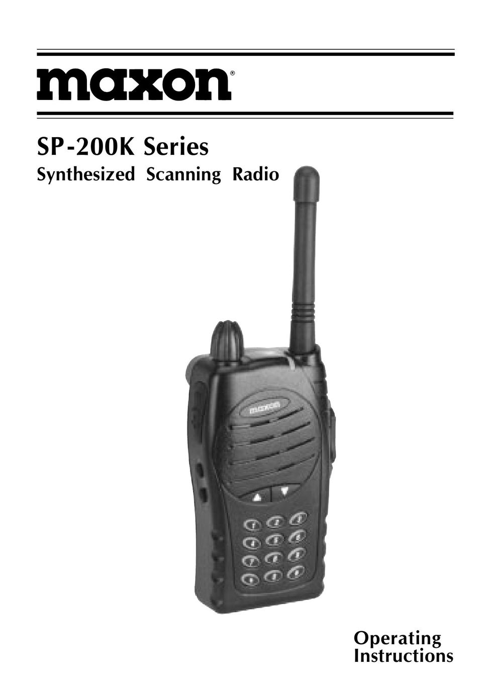 Maxon Telecom SP-200K Series Two-Way Radio User Manual