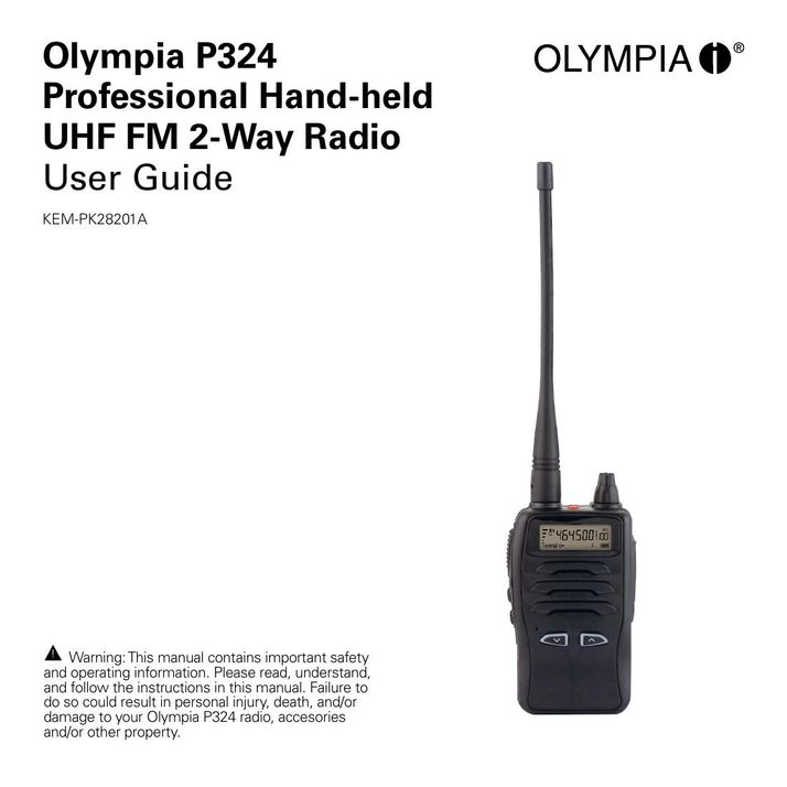 Olympia P324 Two-Way Radio User Manual