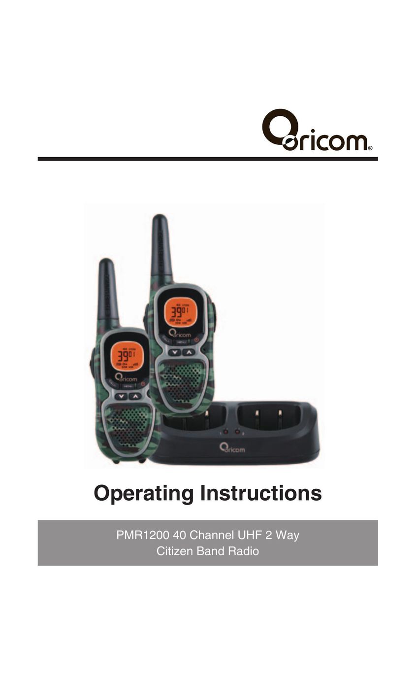 Oricom PMR1200 Two-Way Radio User Manual