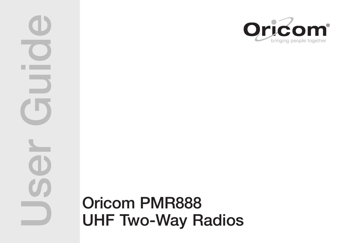 Oricom PMR888 Two-Way Radio User Manual